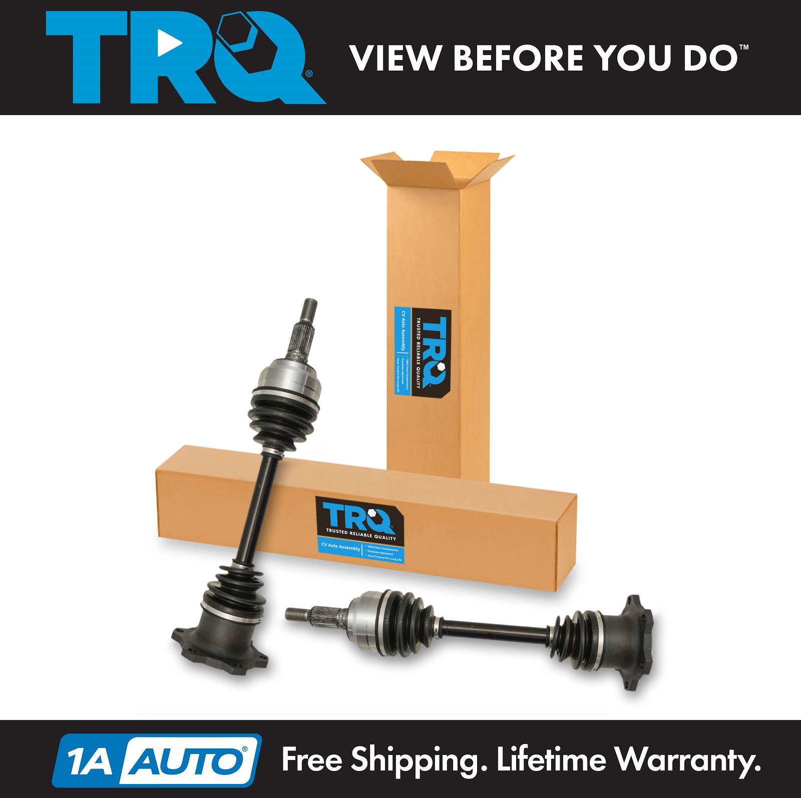TRQ Front CV Axle Shaft Assembly Pair for 9907 Silverado Sierra Tahoe