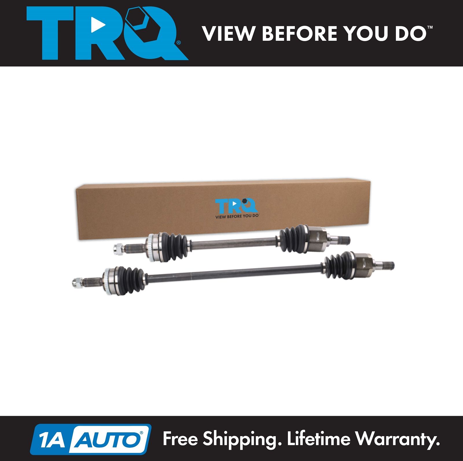 TRQ Front CV Axle Shaft Assembly Set For 12-17 Hyundai