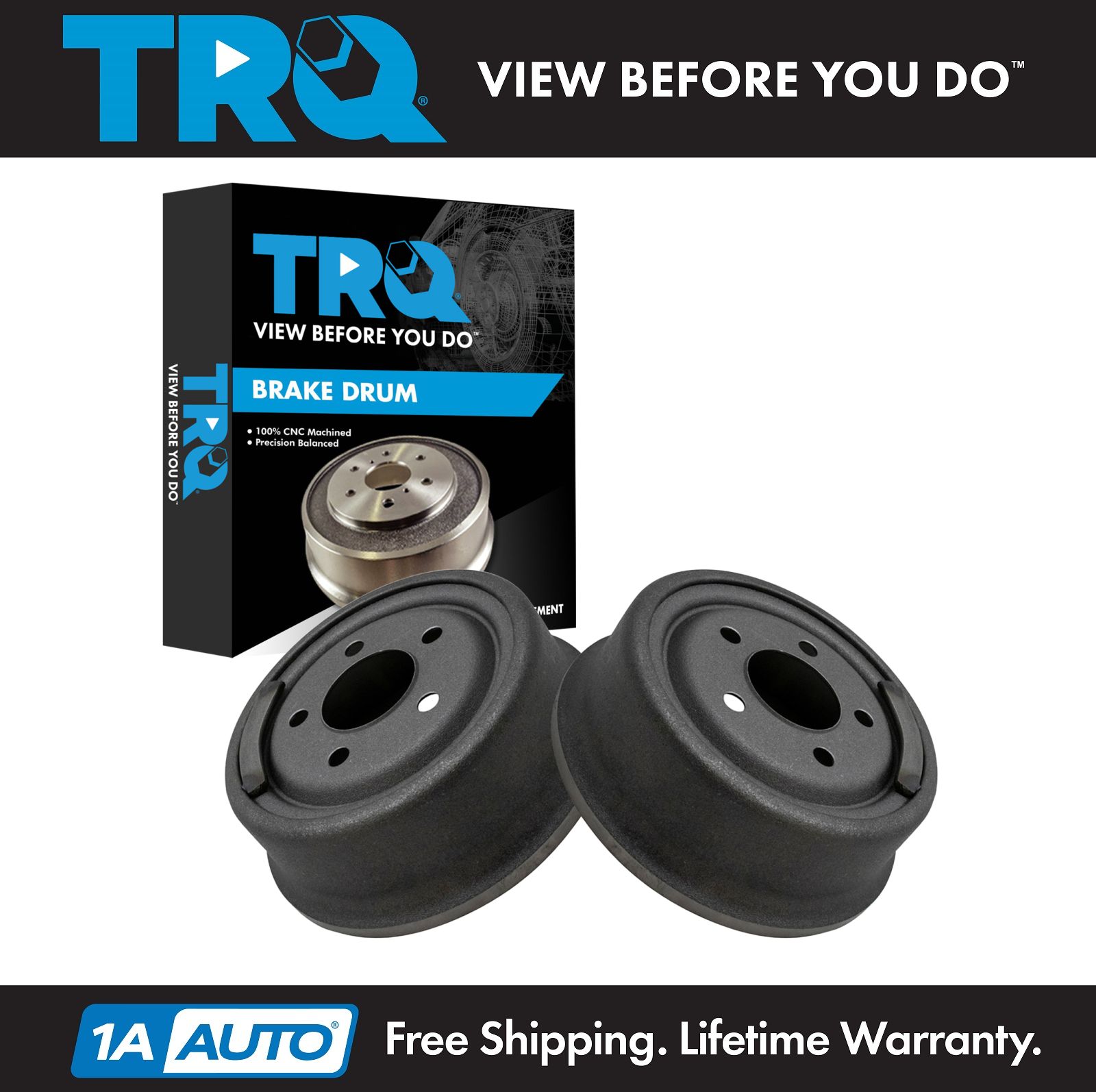 9" Rear Brake Drum Pair Set Kit for Jeep Cherokee Wrangler Wagoneer