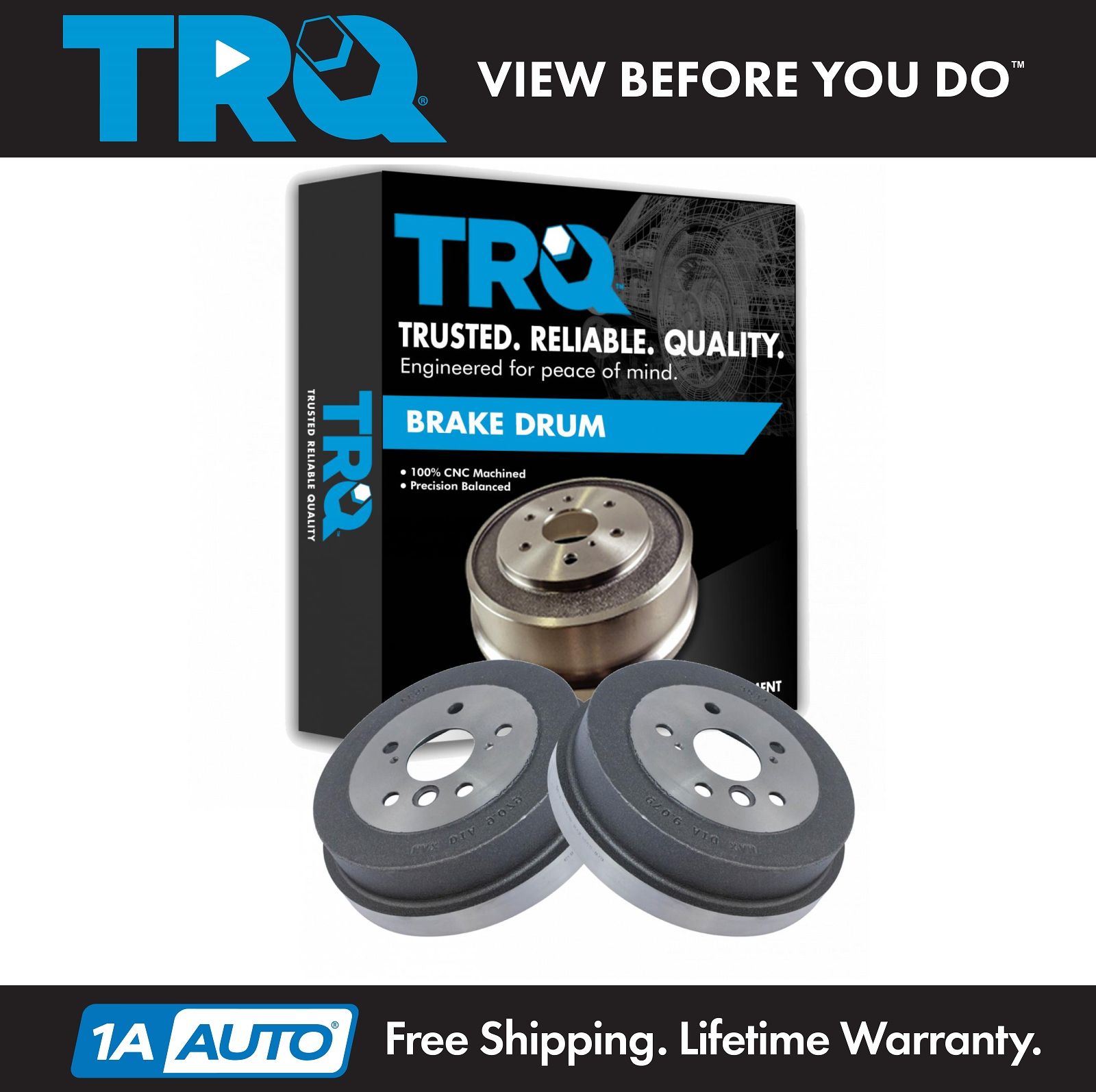 TRQ Rear Brakes Brake Drums Pair Set of 2 for Toyota Camry Solara eBay
