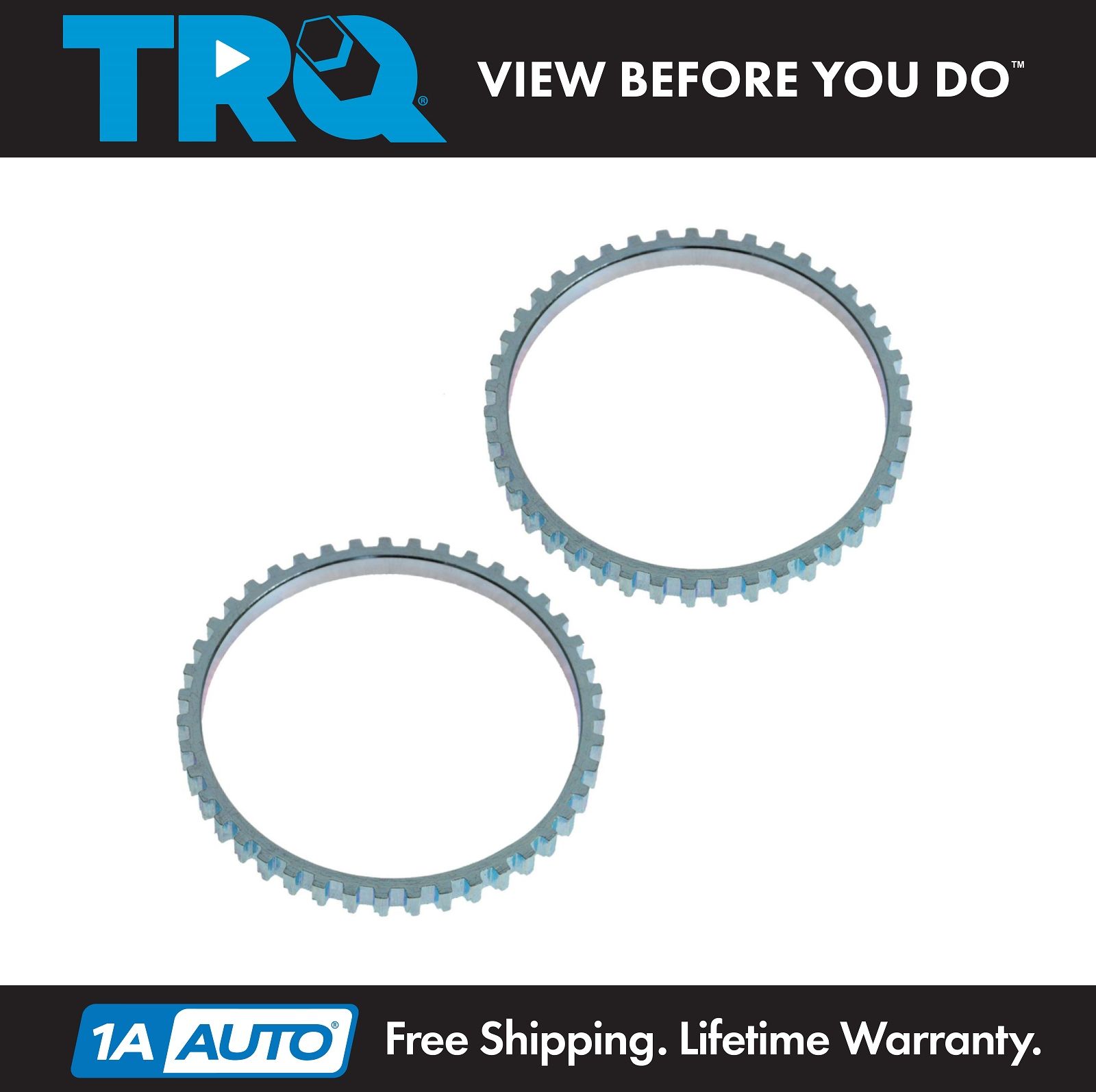 TRQ Front or Rear ABS Tone Ring Pair Set for Ford Escape Mercury
