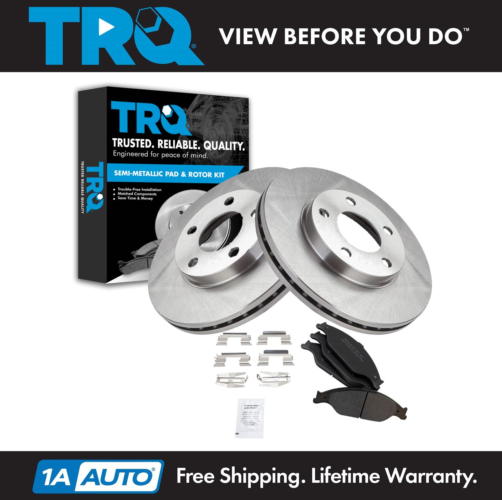 <b>Semi-Metallic Brake Pad & Rotor Kit</b>