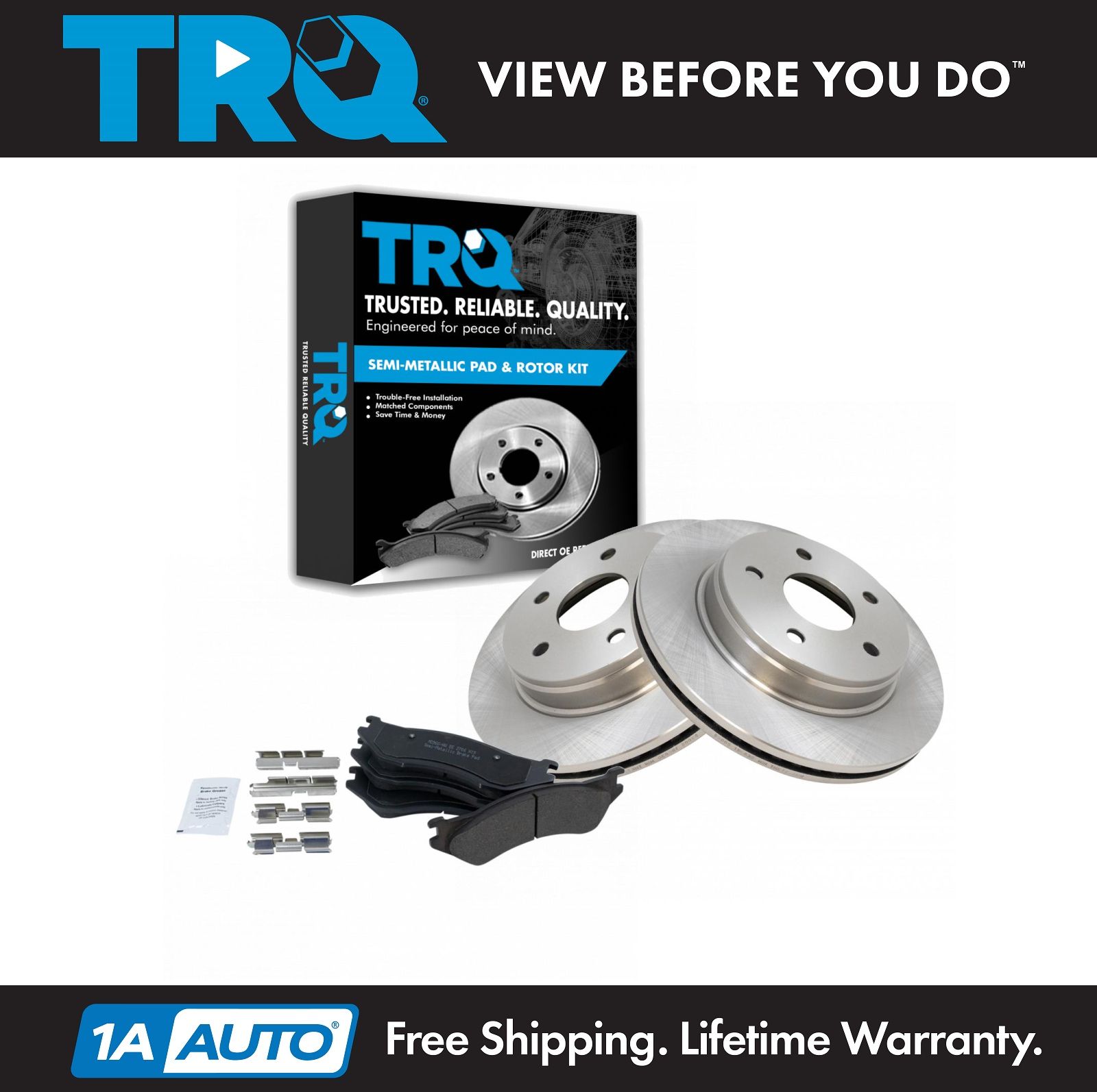 <b>Semi-Metallic Brake Pad & Rotor Kit</b>