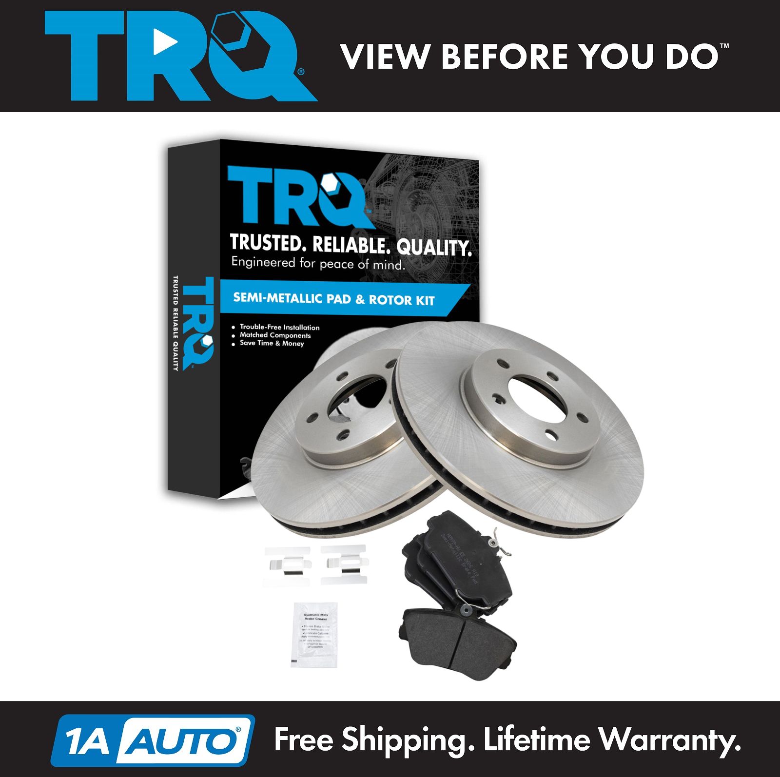 <b>Semi-Metallic Brake Pad & Rotor Kit</b>