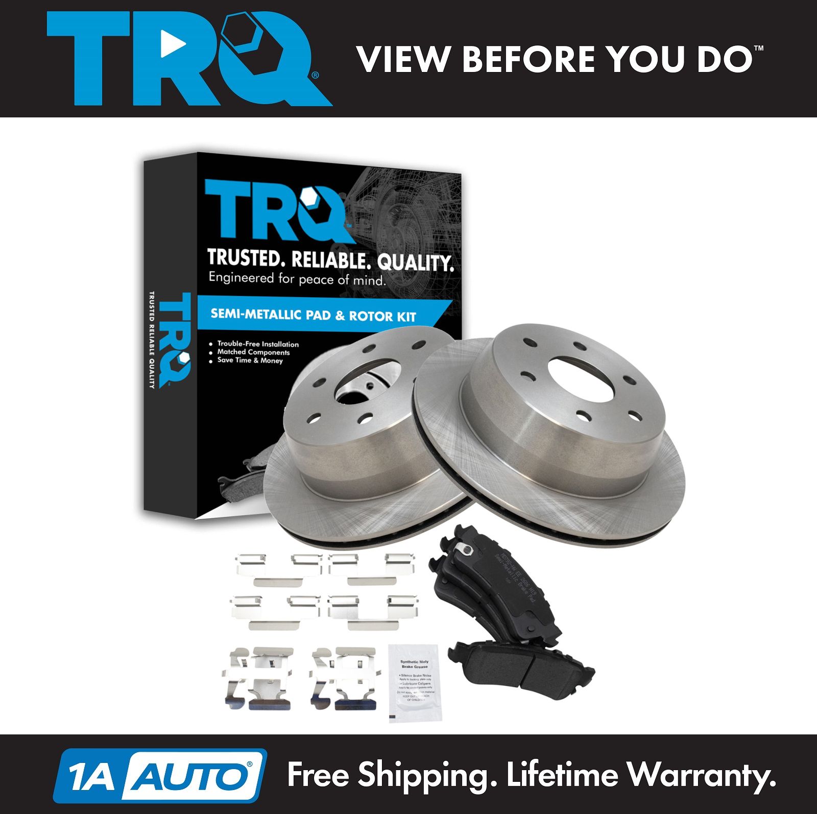 <b>Semi-Metallic Brake Pad & Rotor Kit</b>