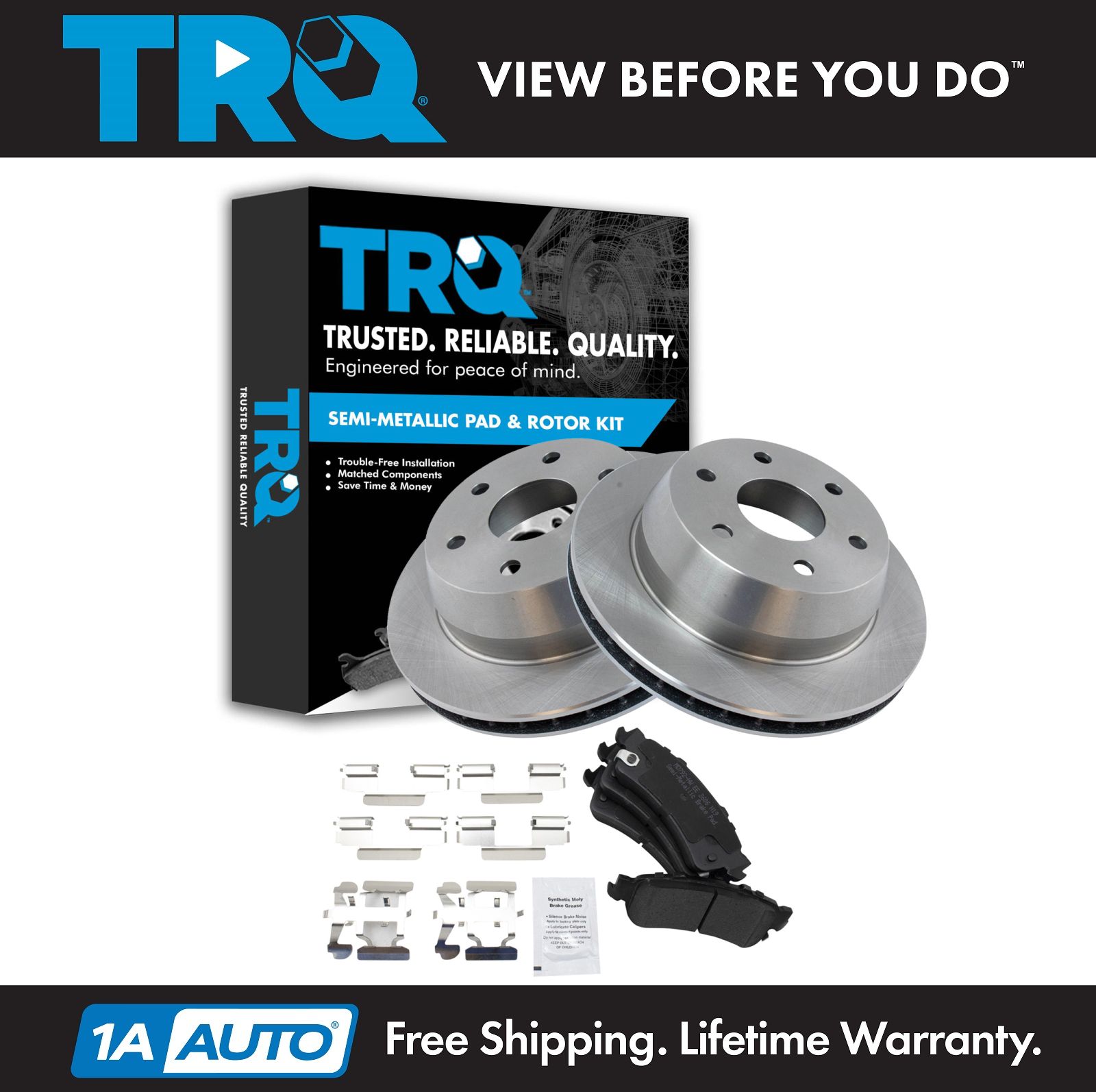 <b>Semi-Metallic Brake Pad & Rotor Kit</b>