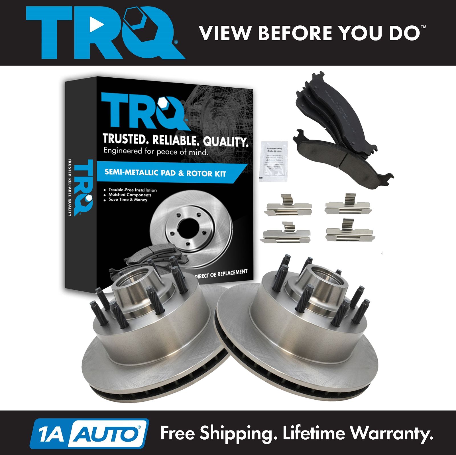 Nakamoto Front Disc Brake Rotors Pair Set of 2 for Land Rover Discovery NEW