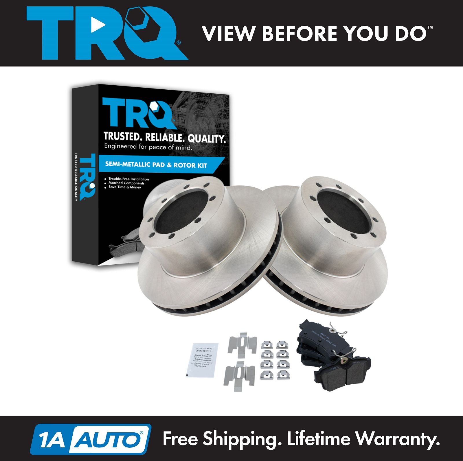 <b>Semi-Metallic Brake Pad & Rotor Kit</b>