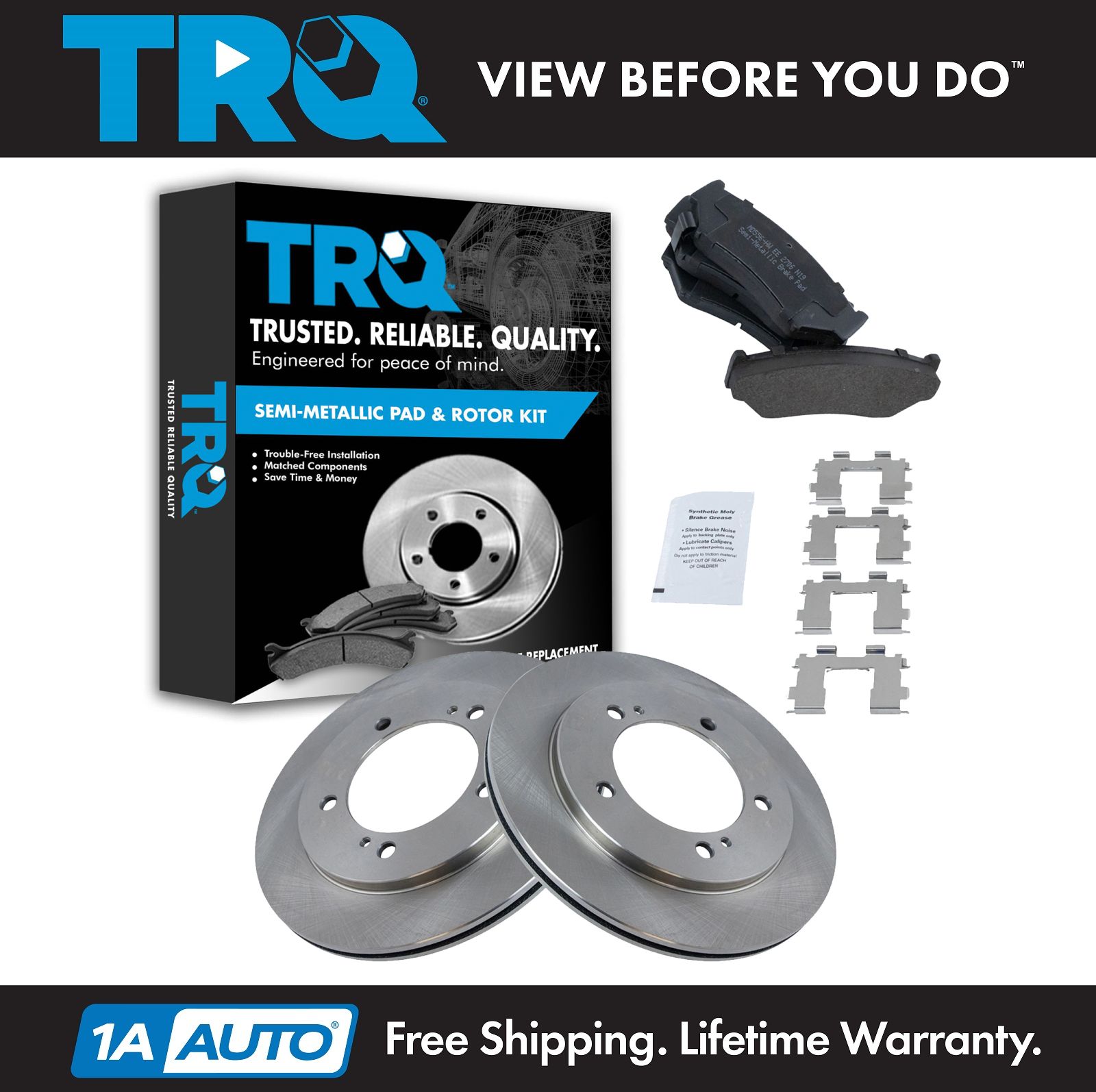 With Two Years Manufacturer Warranty Brake Pads Include Hardware Front Disc Brake Rotors and Ceramic Brake Pads for 2001 Chevrolet Tracker