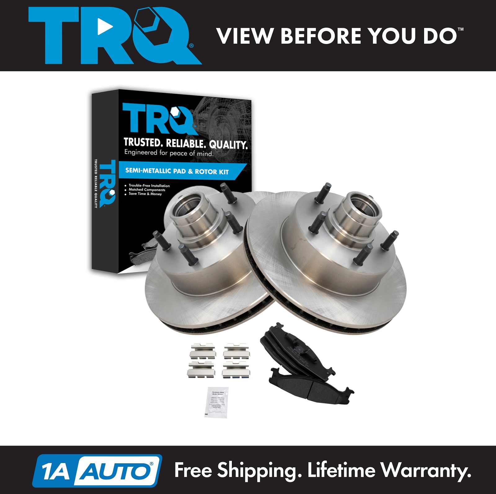 <b>Semi-Metallic Brake Pad & Rotor Kit</b>
