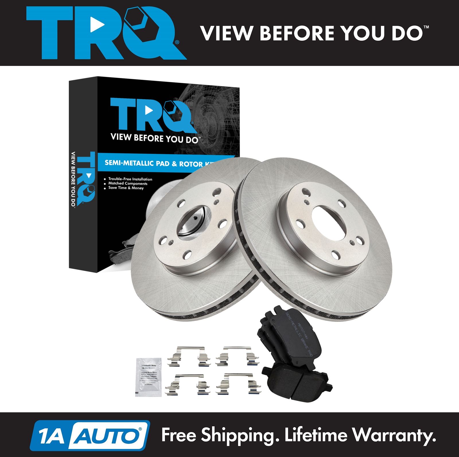 <b>Semi-Metallic Brake Pad & Rotor Kit</b>