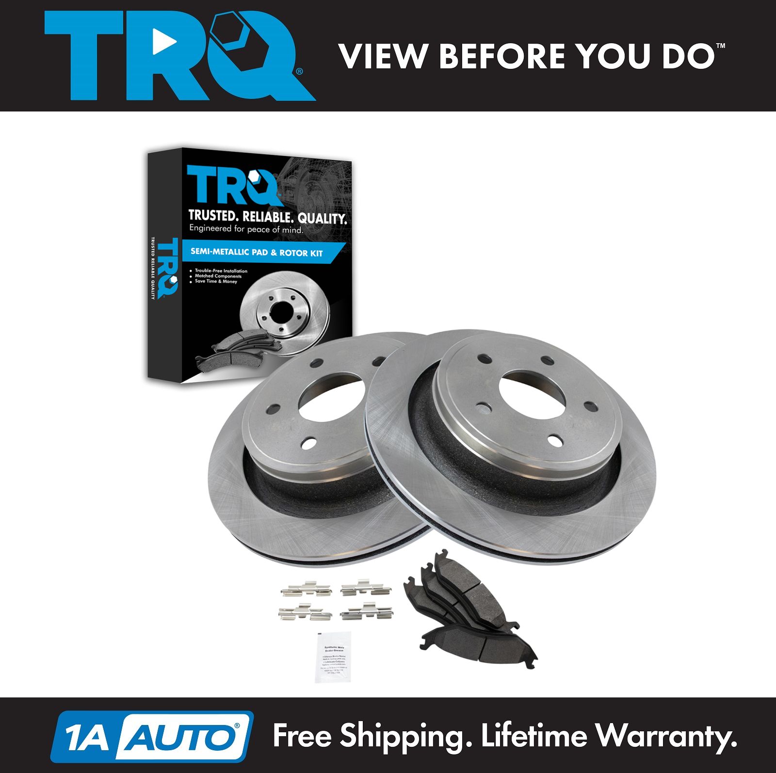 <b>Semi-Metallic Brake Pad & Rotor Kit</b>