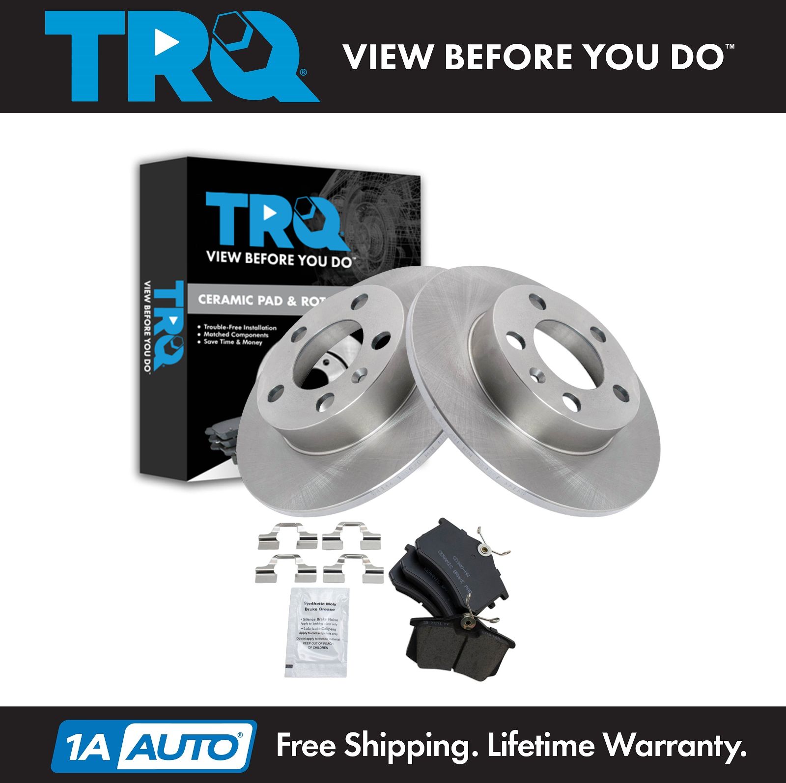 Front and Rear Premium Quality Ceramic Brake Pads Kit VTDC000159