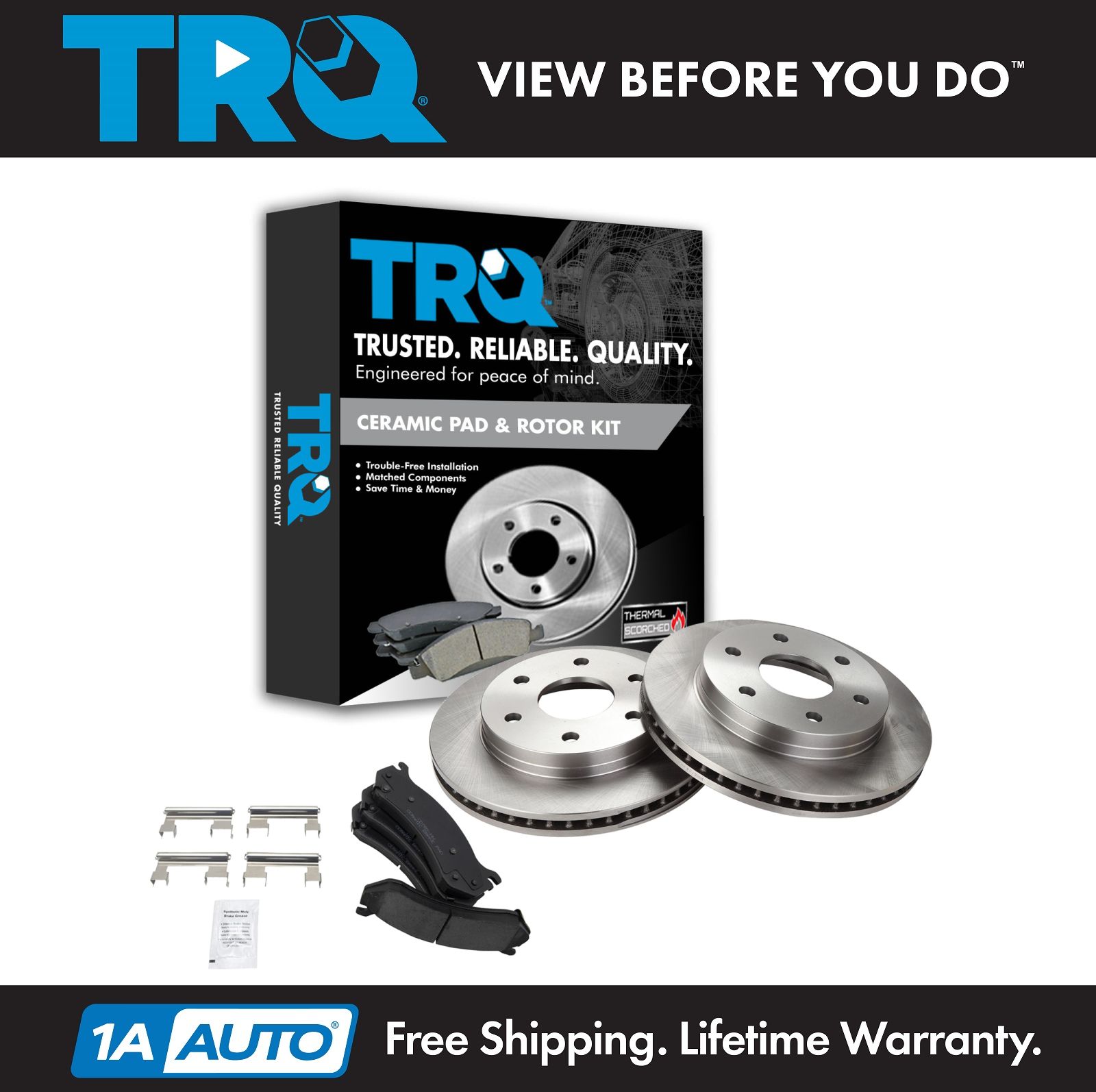 Wheel Hub /& Premium Posi Ceramic Brake Pad Rotor Front Kit for GM SUV Truck