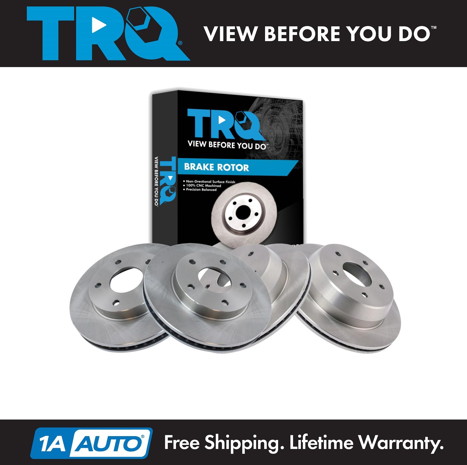 Nakamoto Front /& Rear Disc Brake Rotor Kit of 4 for 09-14 Nissan Maxima