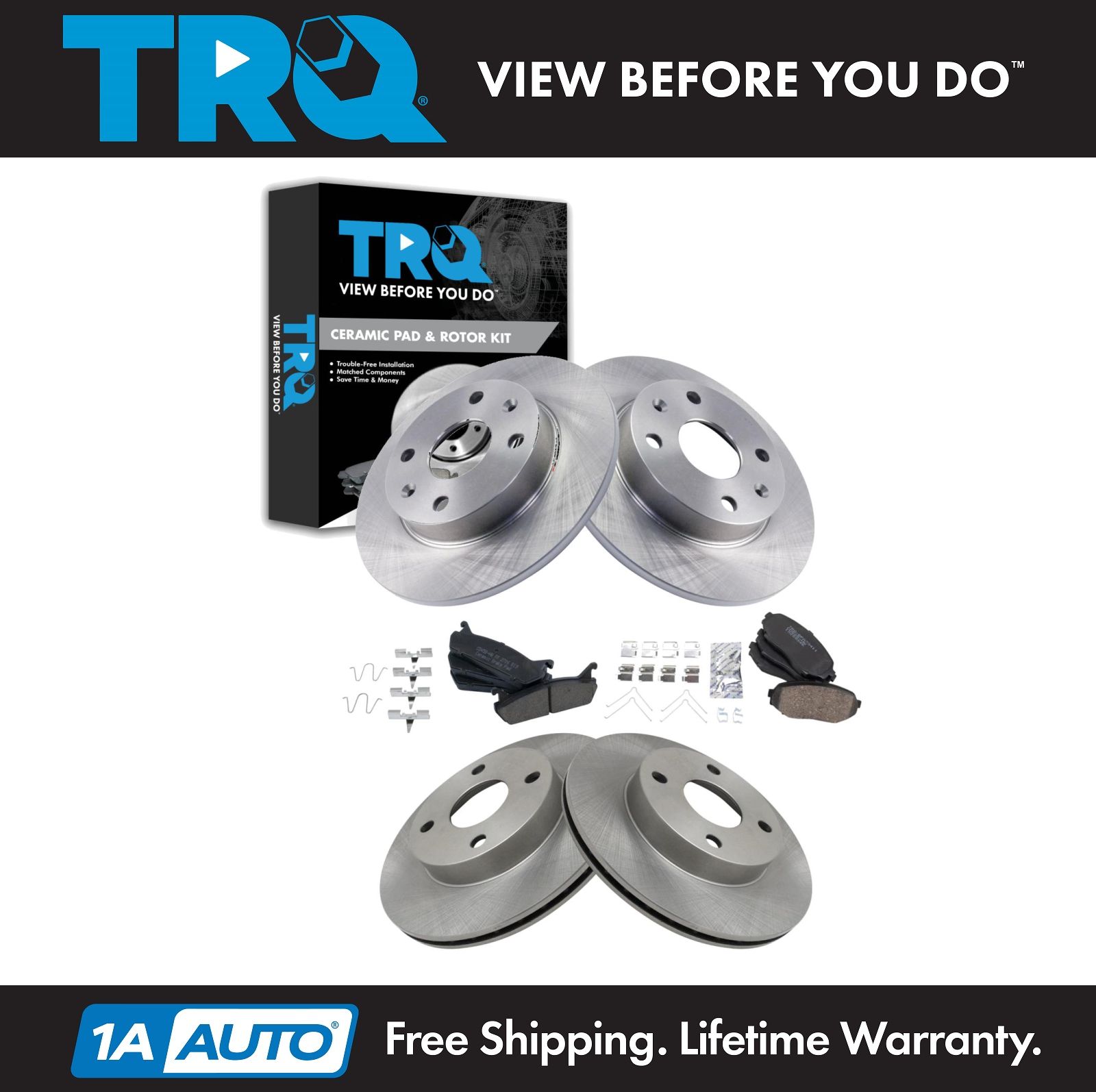 Front+Rear Rotors Ceramic Pads For 2006 2007 2008 2009-2013 MAZDA MX5 MIATA