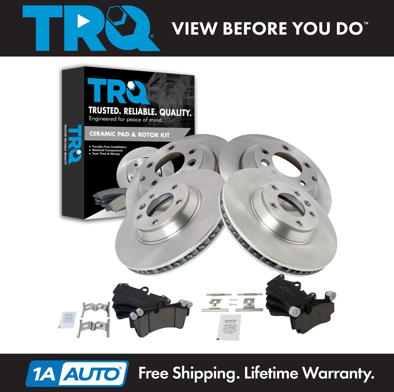 Porsche Cayenne Front /& Rear Disc Brake Rotors Original Performance Brake Kit
