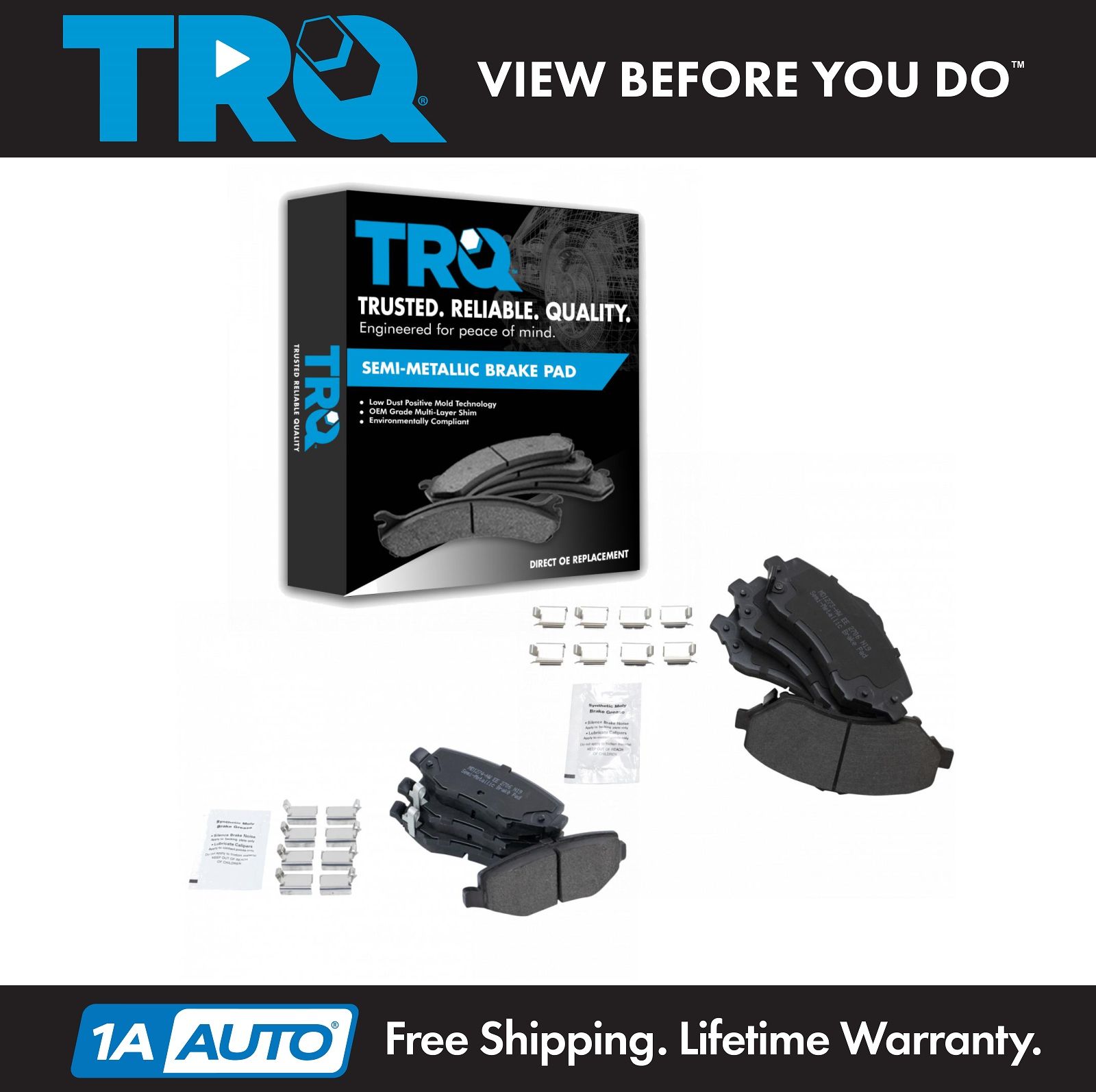 Nakamoto Front /& Rear Premium Posi Ceramic Disc Brake Pad Set Kit for Chrysler