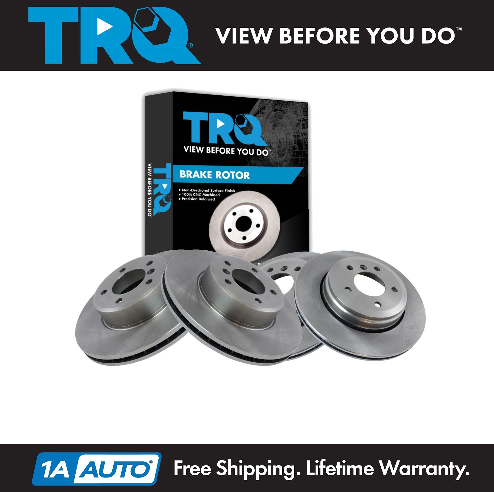 2004 2005 2006 2007 For BMW 525i Front Disc Brake Rotors and Pads Std Trans