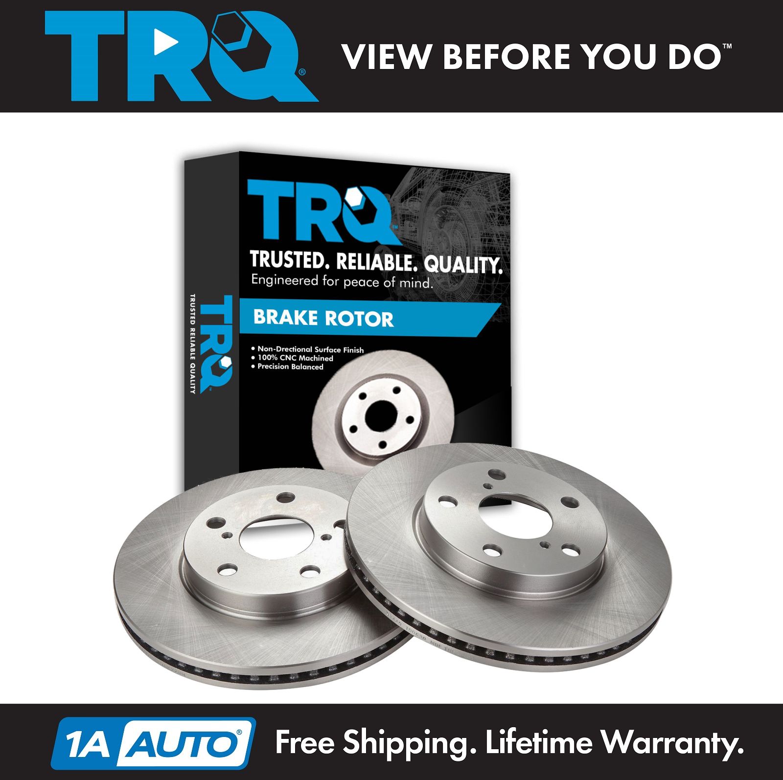 4 Ceramic Pads Fits:- RAV4 HS250h 5lug High-End Rear Kit 2 OEM Replacement Disc Brake Rotors