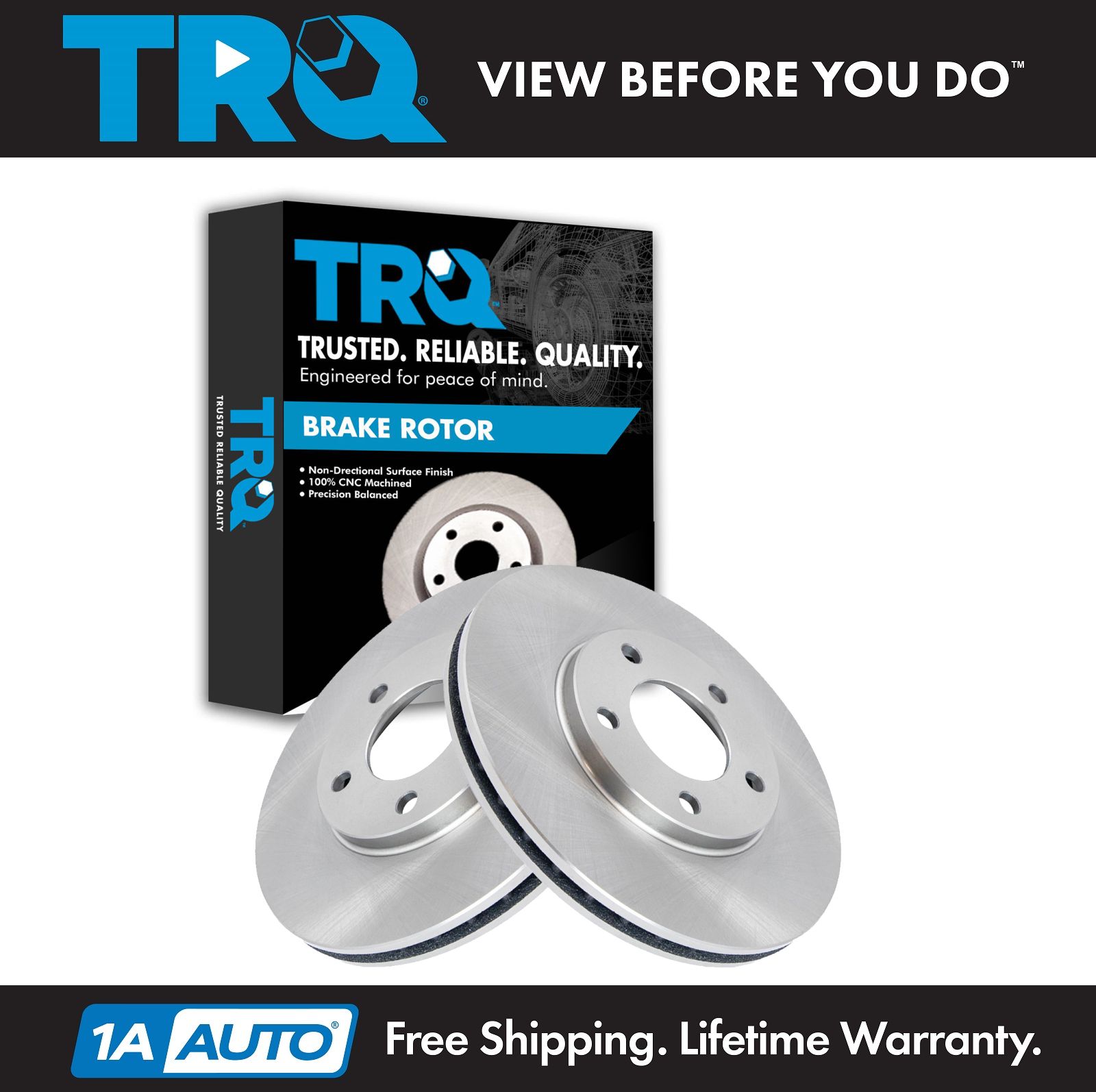 thumbnail image 2 of AM Autoparts Front Brake Rotor Pair For Grand Caravan, Voyager, Town & Country 2 of 5