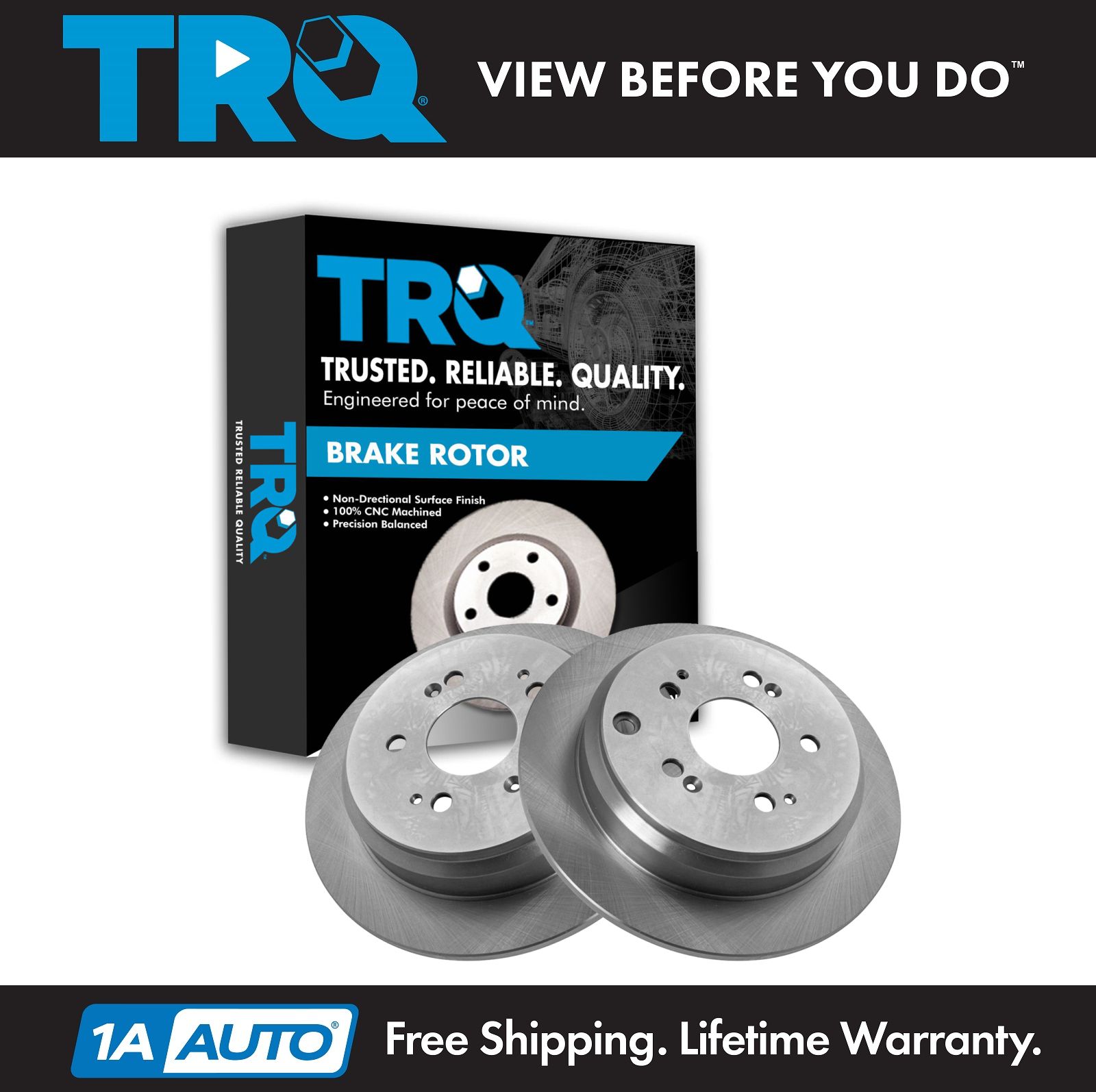 TRQ Disc Brake Rotor Rear Pair for 0510 Honda Odyssey New eBay