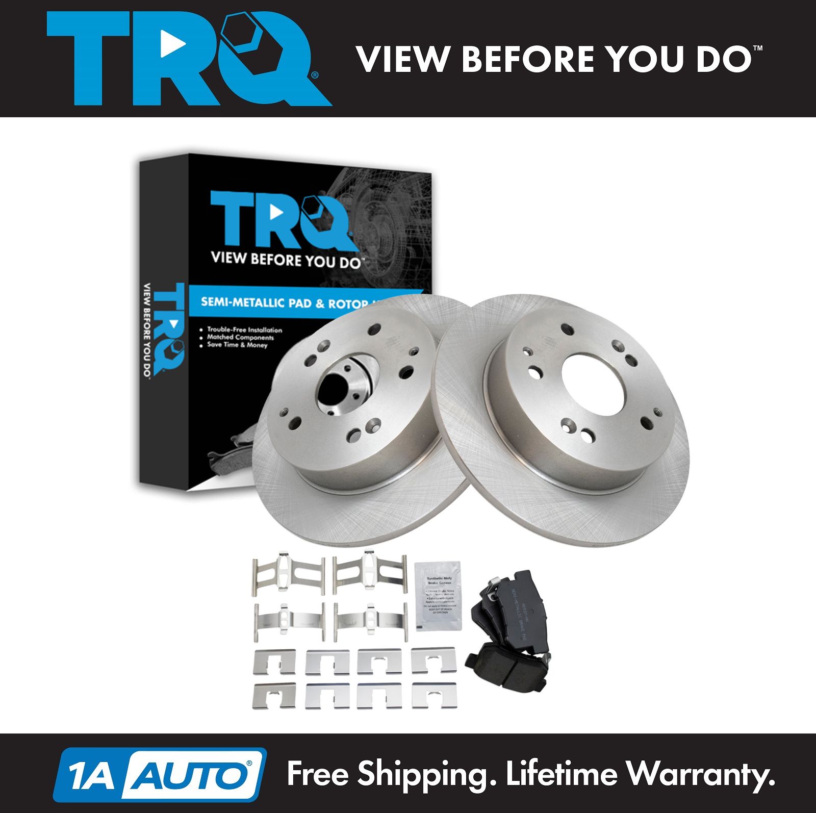 <b>Semi-Metallic Brake Pad & Rotor Kit</b>