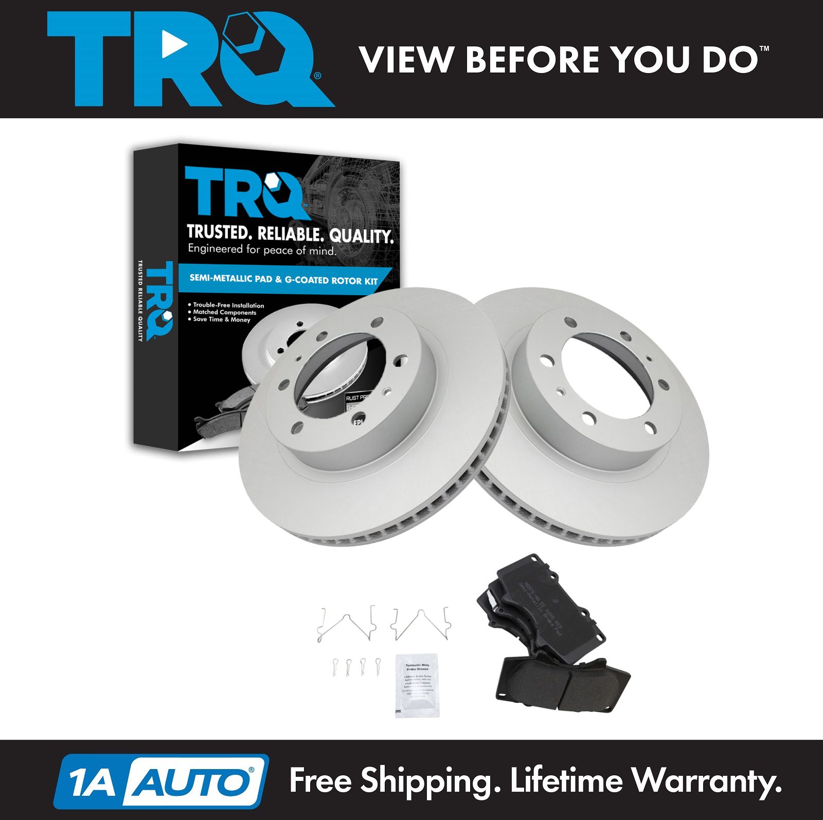 <b>Semi-Metallic Brake Pad & Rotor Kit</b>