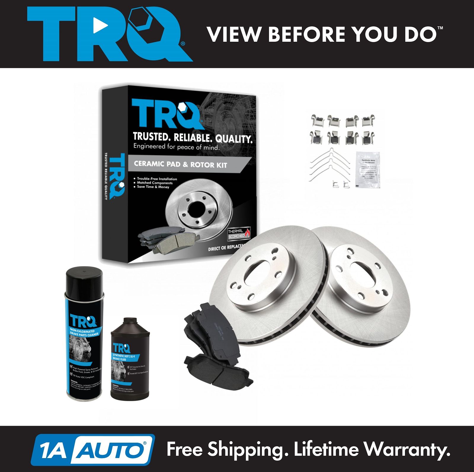 <b>Dot 3 & 4 Ceramic Brake Pad & Rotor Kit</b>