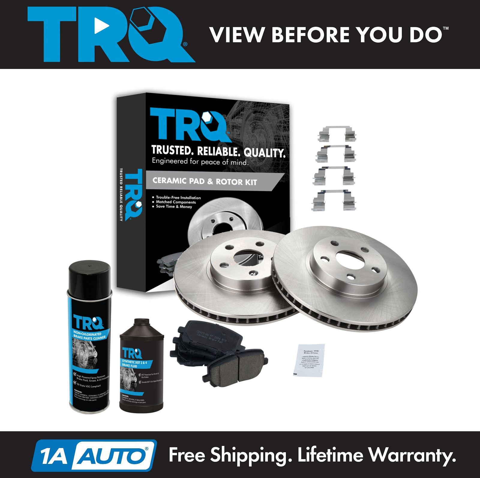 <b>Dot 3 & 4 Ceramic Brake Pad & Rotor Kit</b>