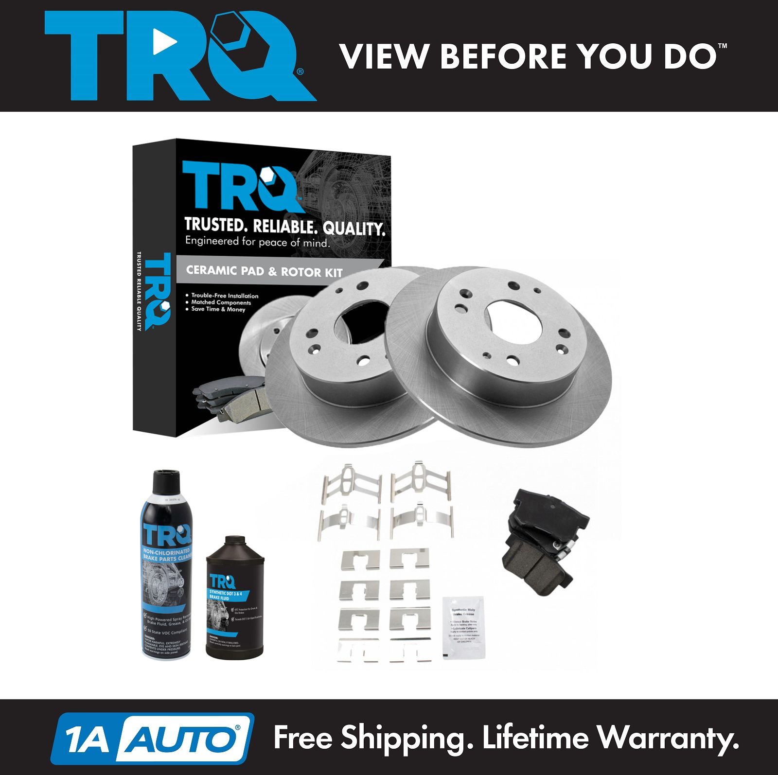 <b>Dot 3 & 4 Ceramic Brake Pad & Rotor Kit</b>