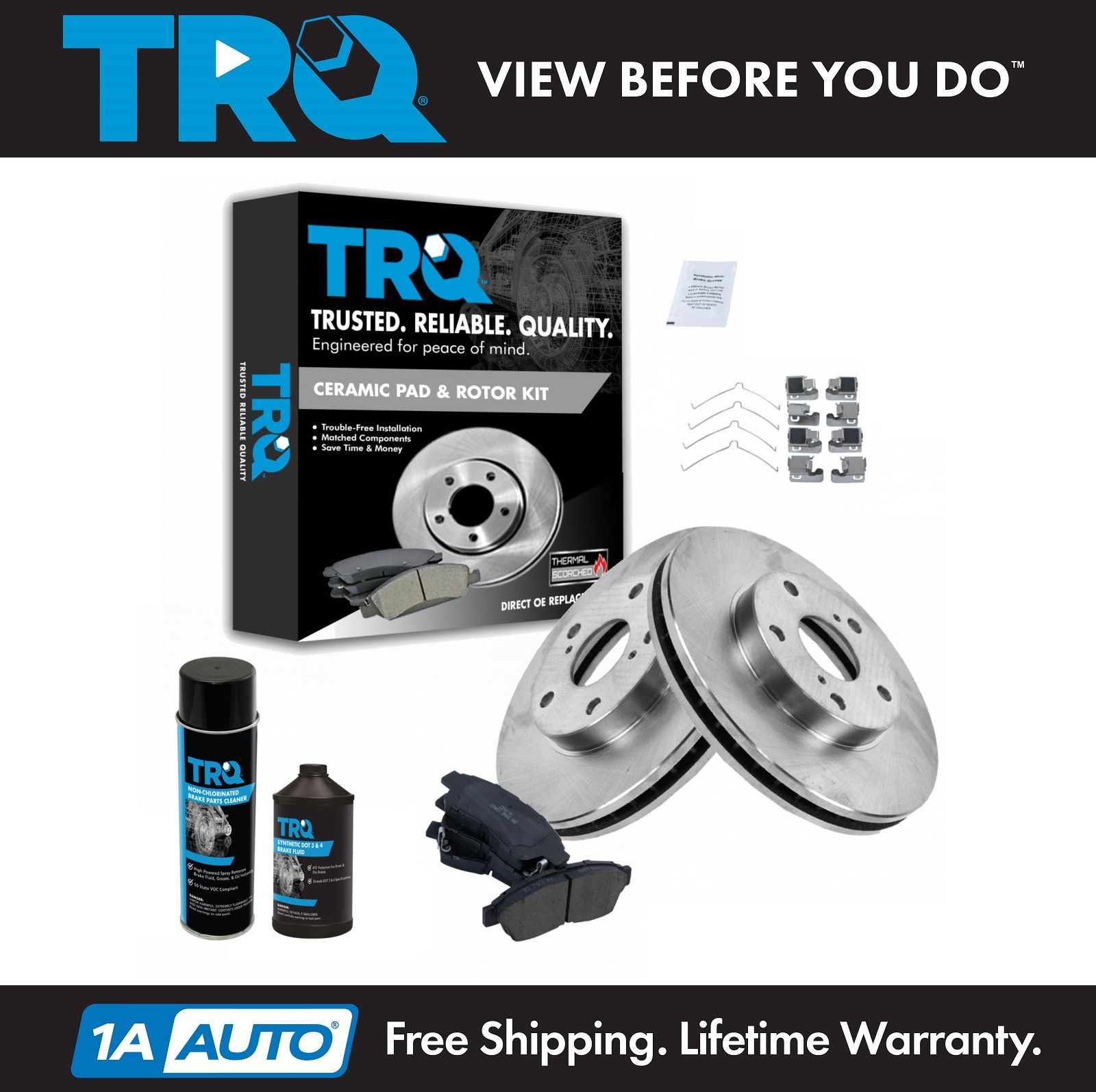 <b>Dot 3 & 4 Ceramic Brake Pad & Rotor Kit</b>