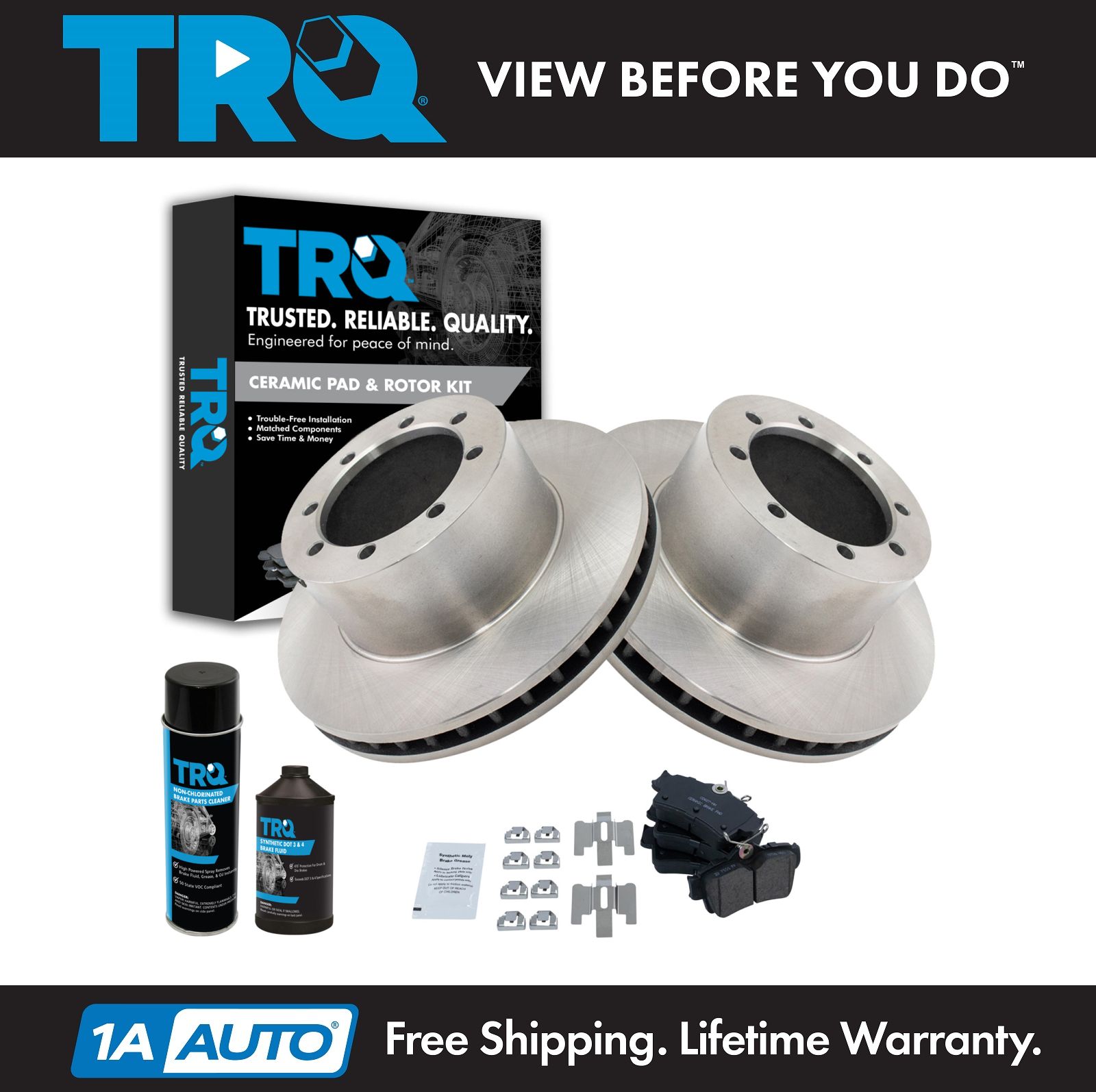 <b>Dot 3 & 4 Ceramic Brake Pad & Rotor Kit</b>