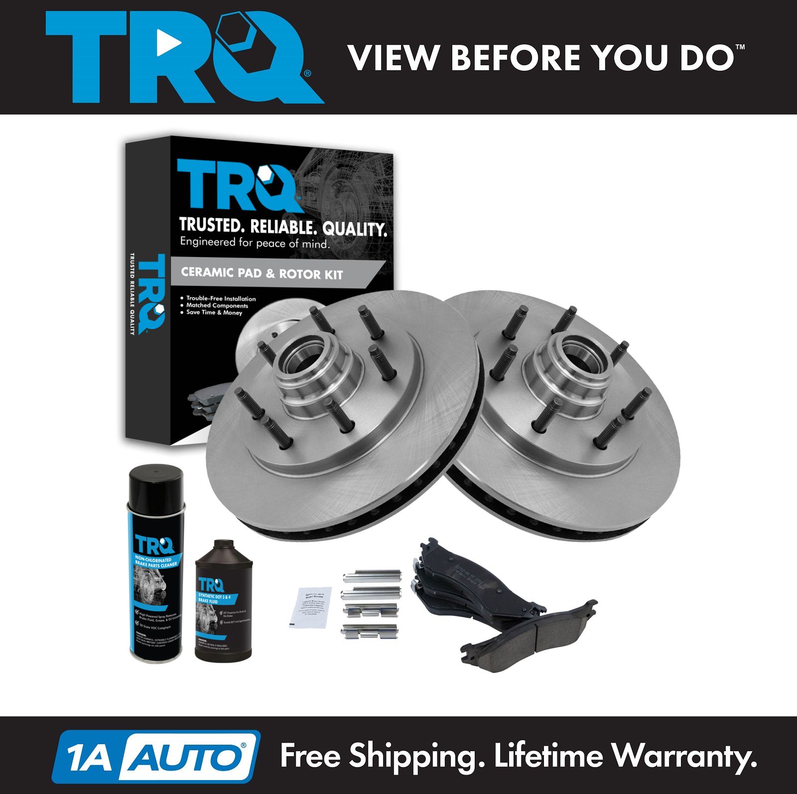 <b>Dot 3 & 4 Ceramic Brake Pad & Rotor Kit</b>