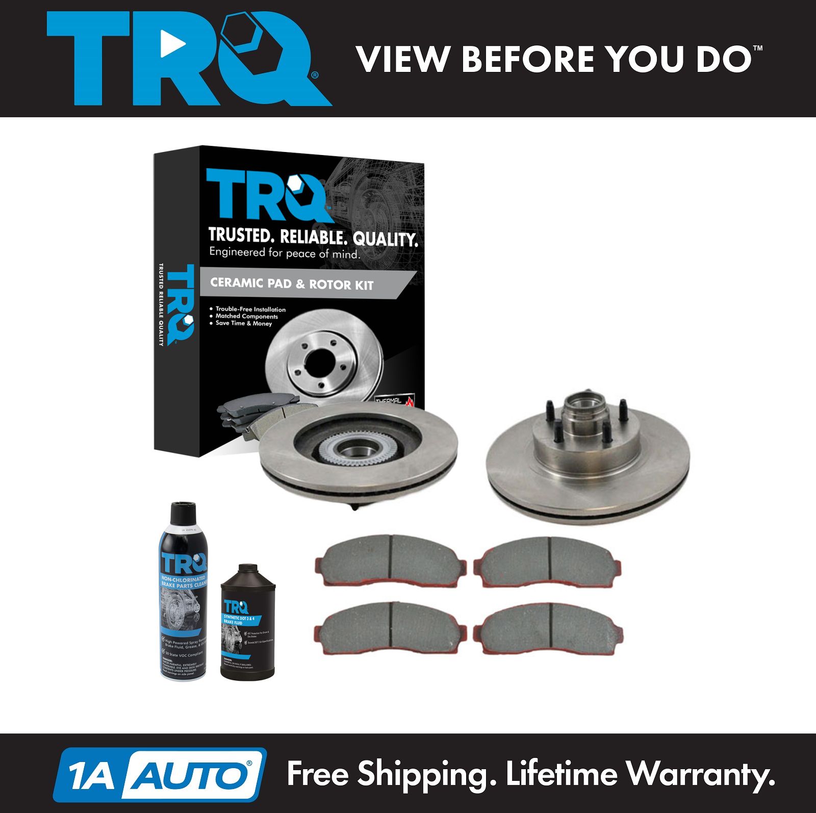 <b>Dot 3 & 4 Ceramic Brake Pad & Rotor Kit</b>