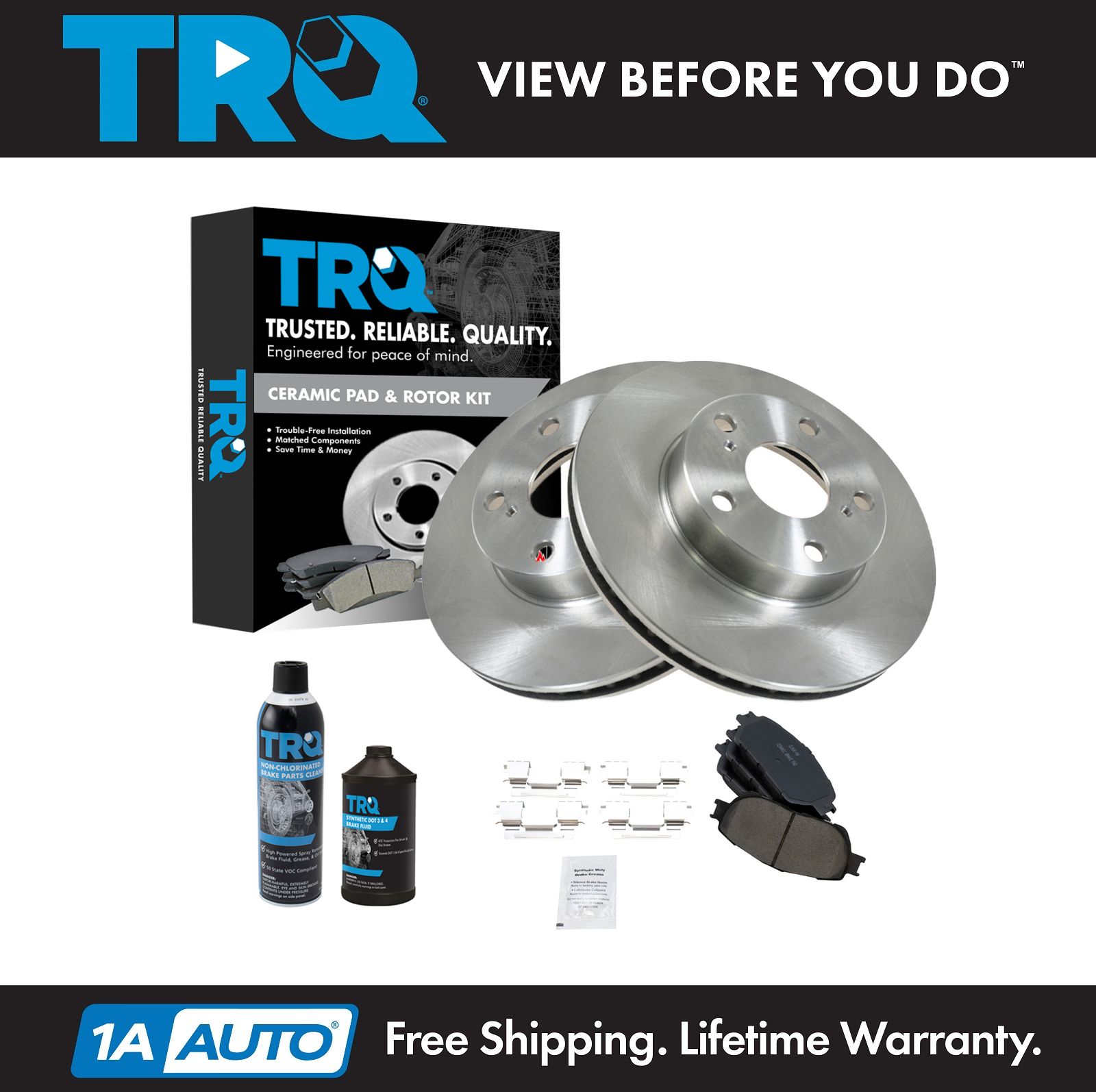<b>Dot 3 & 4 Ceramic Brake Pad & Rotor Kit</b>