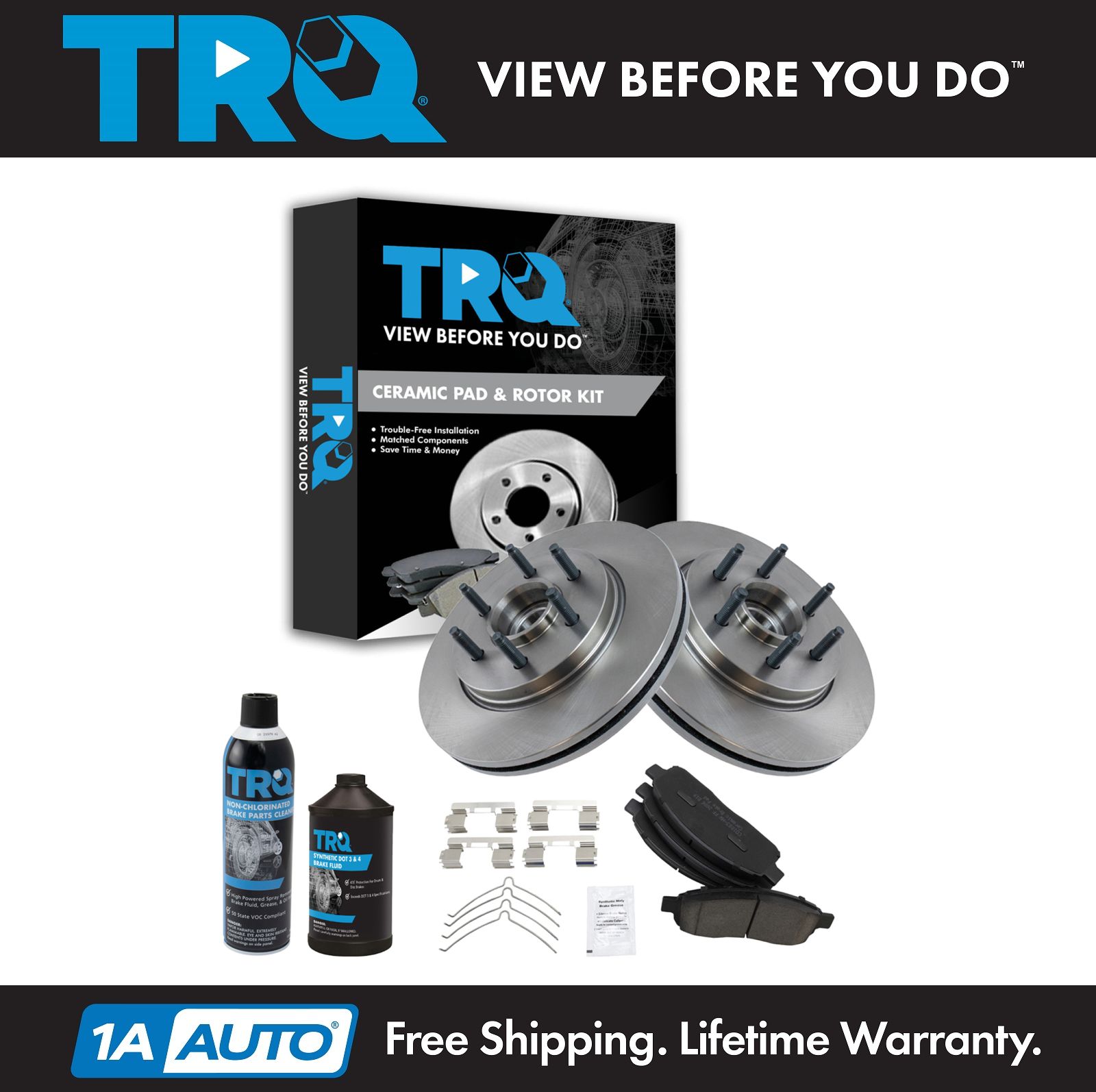<b>Dot 3 & 4 Ceramic Brake Pad & Rotor Kit</b>