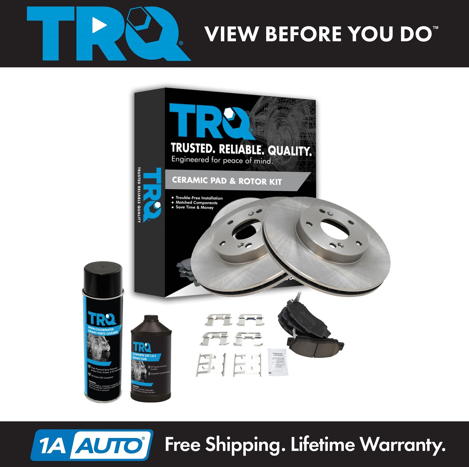 <b>Dot 3 & 4 Ceramic Brake Pad & Rotor Kit</b>