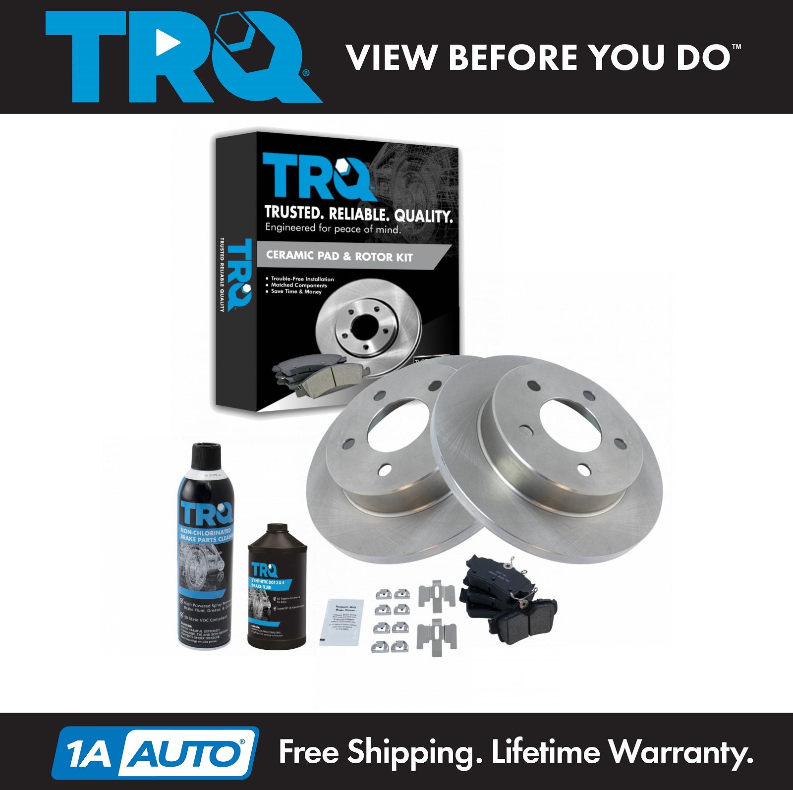 <b>Dot 3 & 4 Ceramic Brake Pad & Rotor Kit</b>