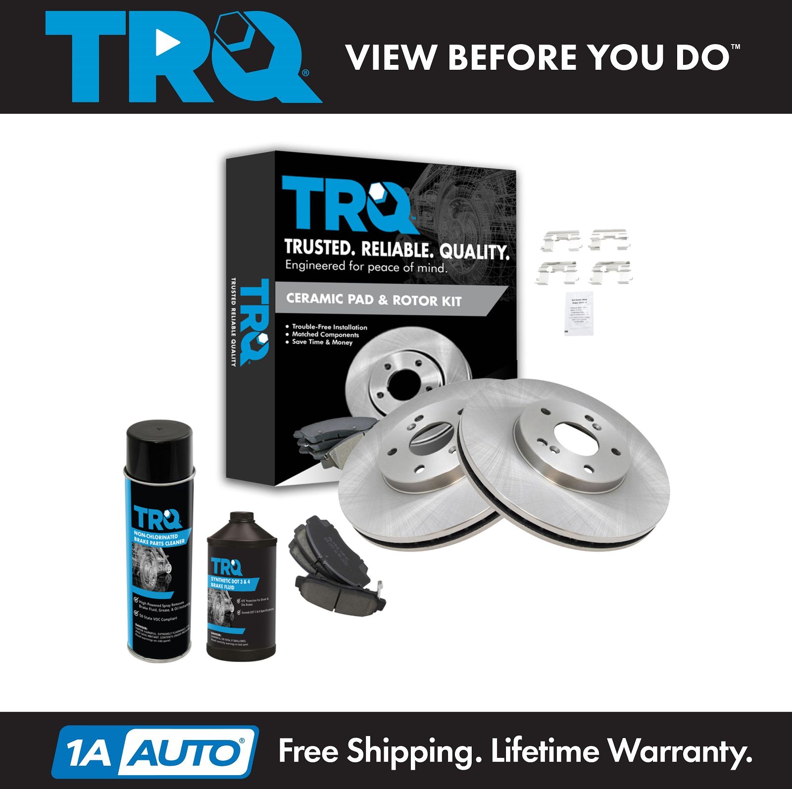 <b>Dot 3 & 4 Ceramic Brake Pad & Rotor Kit</b>