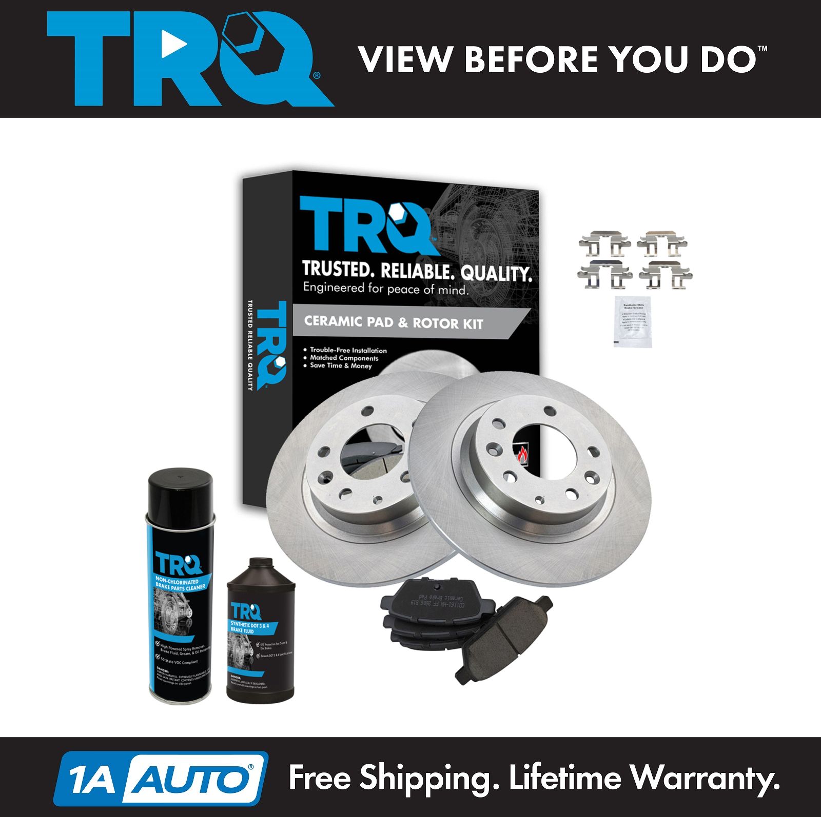 <b>Dot 3 & 4 Ceramic Brake Pad & Rotor Kit</b>