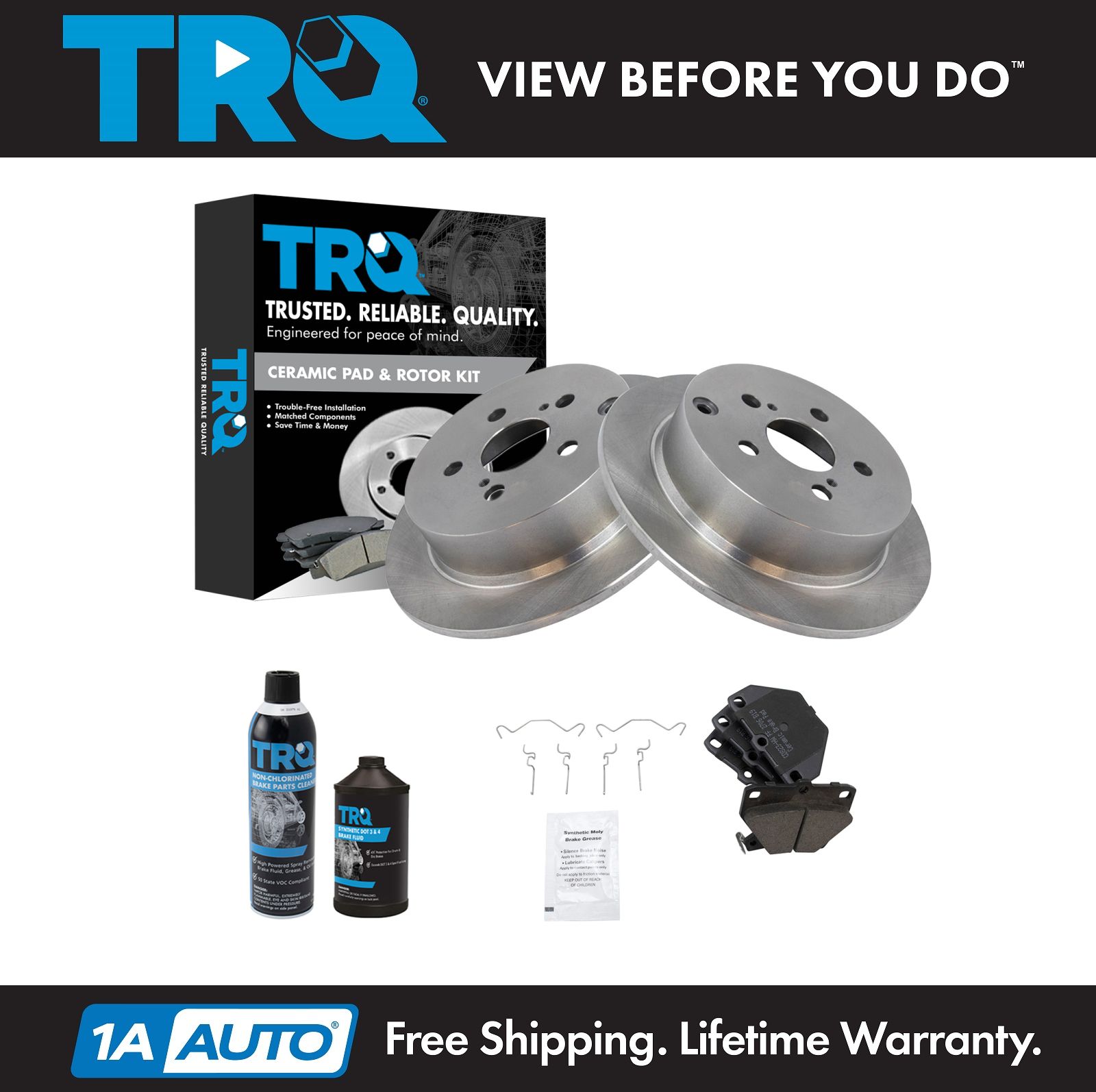 <b>Dot 3 & 4 Ceramic Brake Pad & Rotor Kit</b>