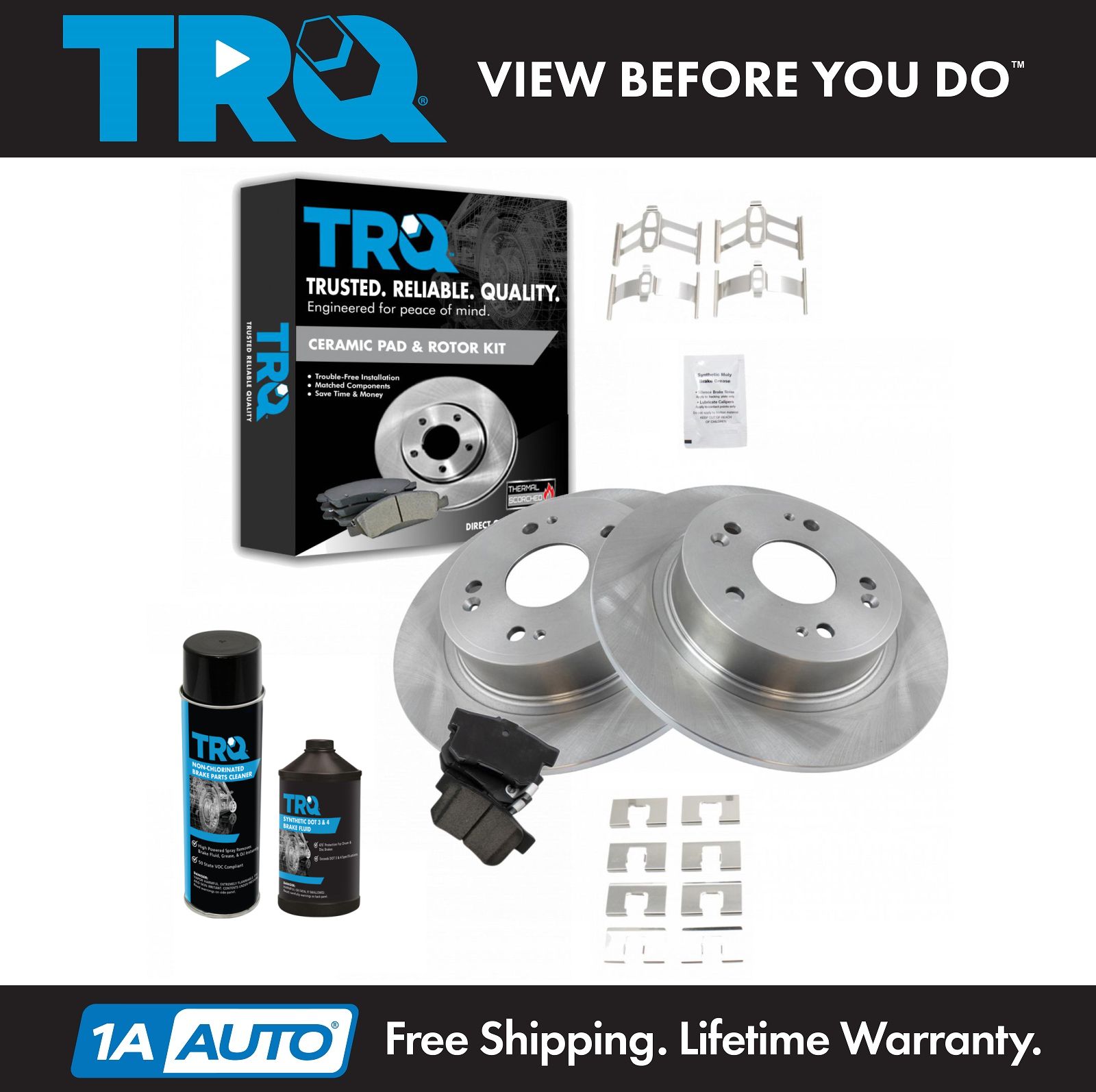 <b>Dot 3 & 4 Ceramic Brake Pad & Rotor Kit</b>