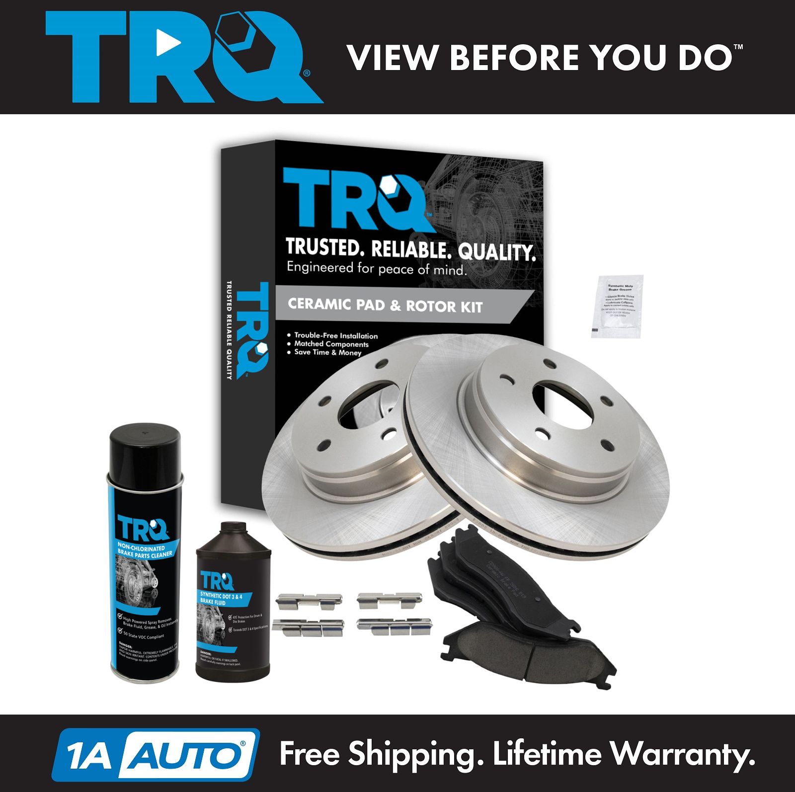 <b>Dot 3 & 4 Ceramic Brake Pad & Rotor Kit</b>