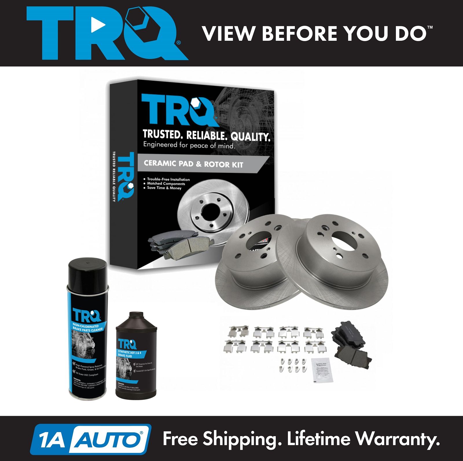 <b>Dot 3 & 4 Ceramic Brake Pad & Rotor Kit</b>