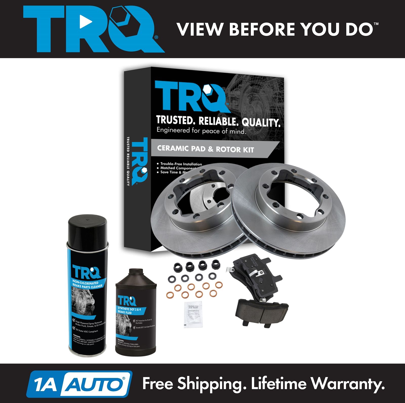 <b>Dot 3 & 4 Ceramic Brake Pad & Rotor Kit</b>