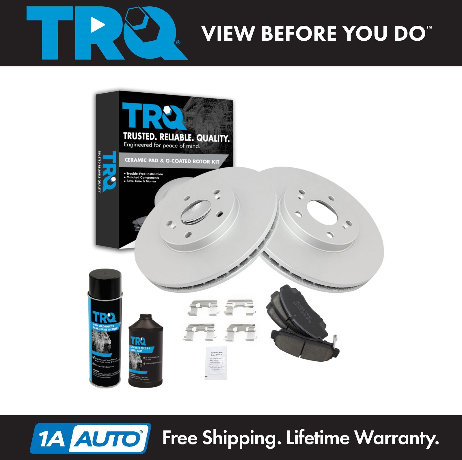 <b>Dot 3 & 4 Ceramic Brake Pad & Rotor Kit</b>