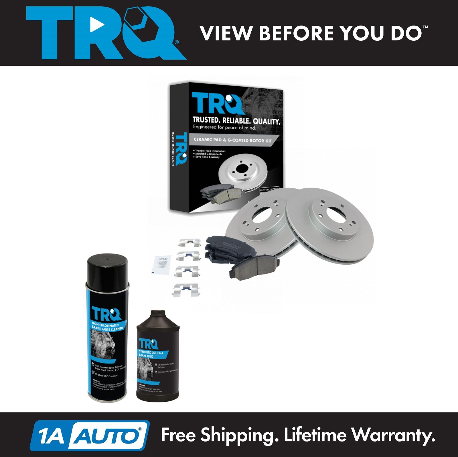 <b>Dot 3 & 4 Ceramic Brake Pad & Rotor Kit</b>