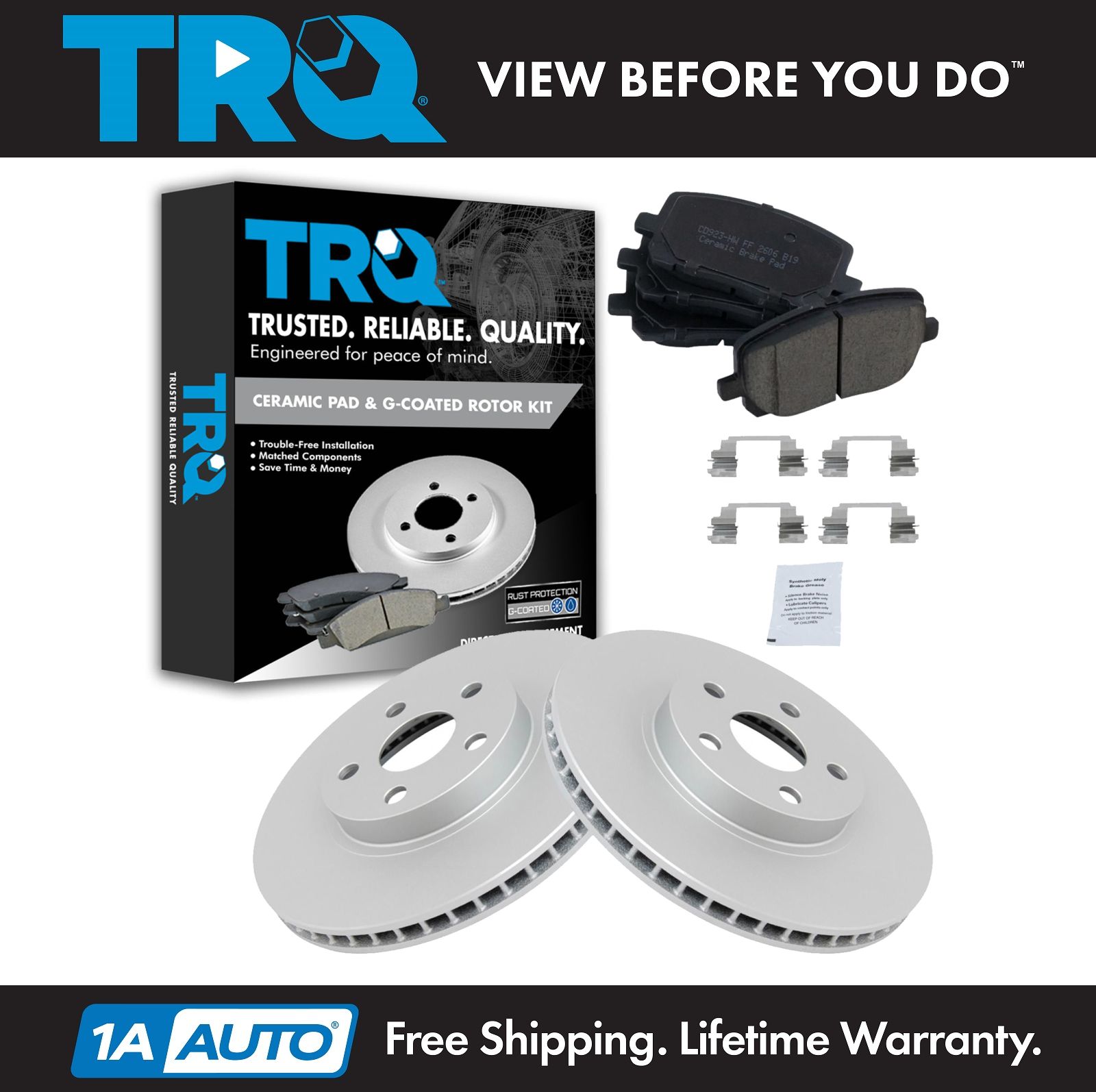 <b>Dot 3 & 4 Ceramic Brake Pad & Rotor Kit</b>