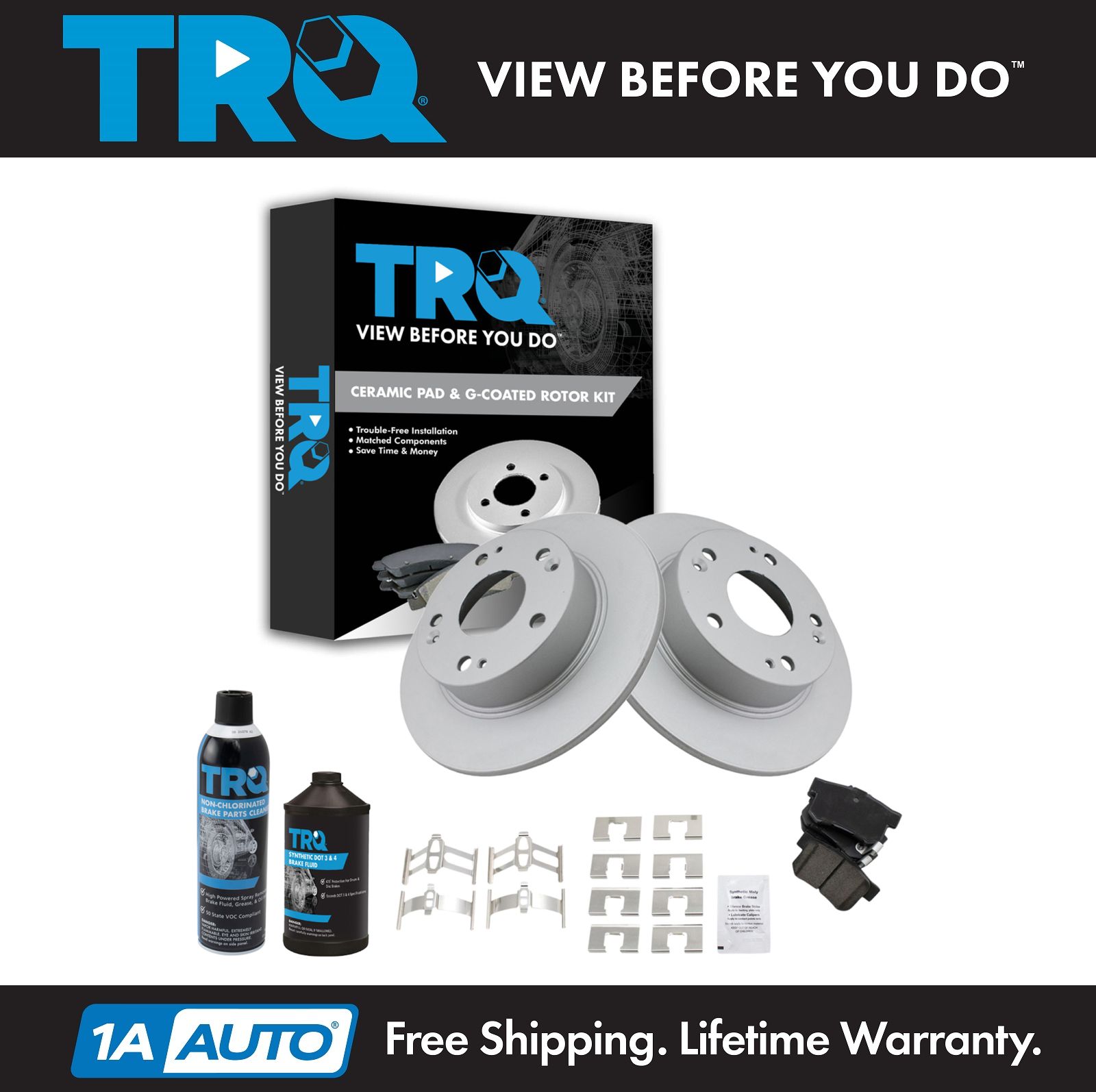 <b>Dot 3 & 4 Ceramic Brake Pad & Rotor Kit</b>